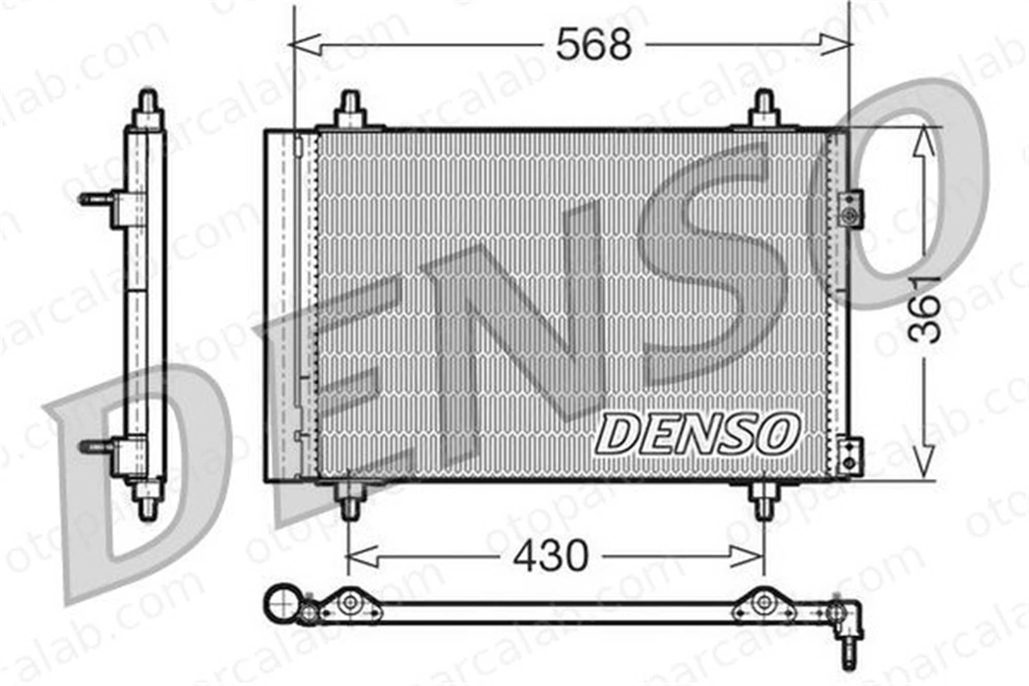 DENSO DCN07008 Klima Radyatörü PEUGEOT 308 I 308 SW I 6455GH 6455CX