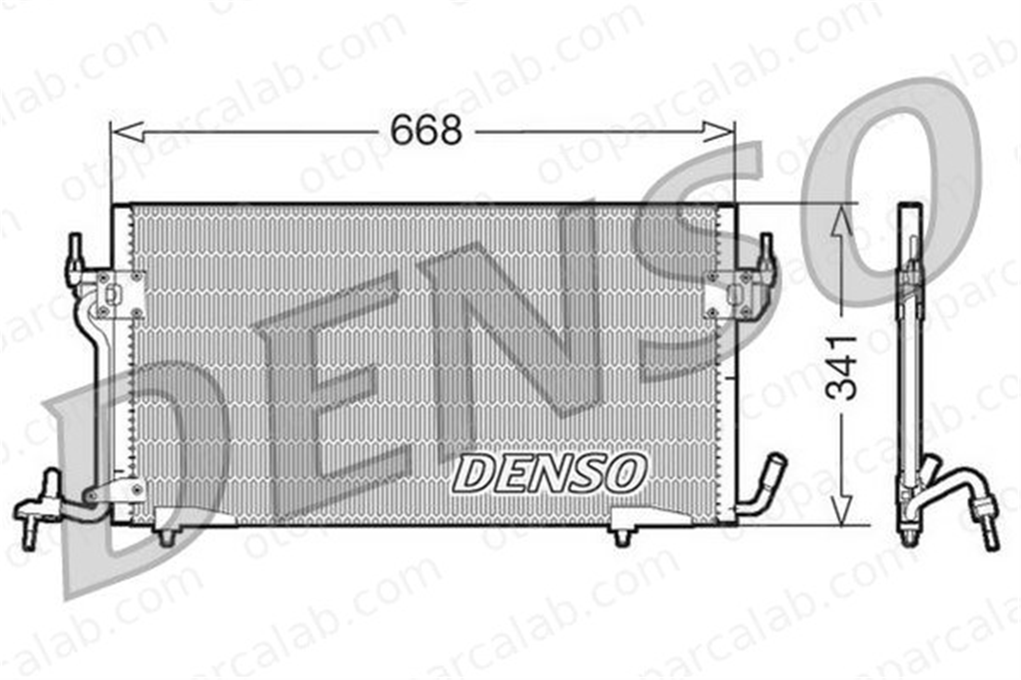 DENSO DCN07010 Klima Radyatörü CITROËN XM XM Break 6455Q3 6455Q6