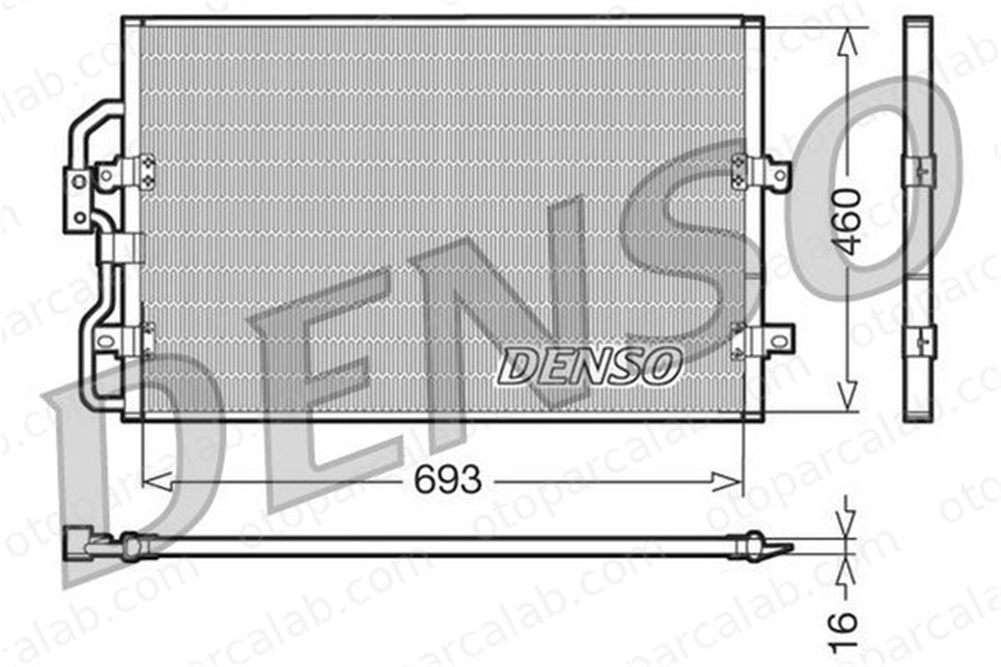 DENSO DCN07040 Klima Radyatörü CITROËN EVASION MPV JUMPY 6455Q3 6455Q6