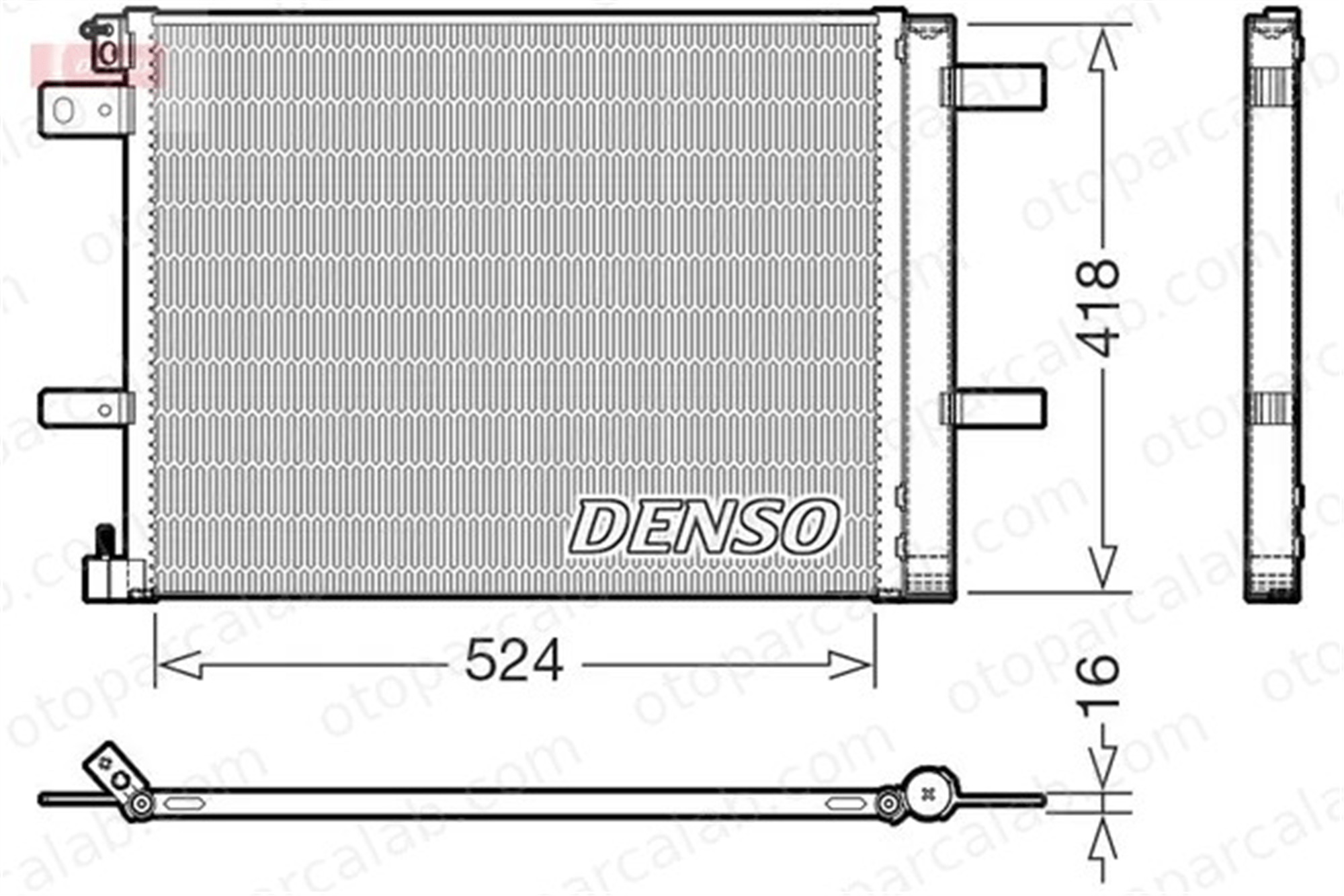 DENSO DCN07062 Klima Radyatörü PEUGEOT 5008 II CITROËN SPACETOURER Minibüs/Otobüs 9827450180 9815871080