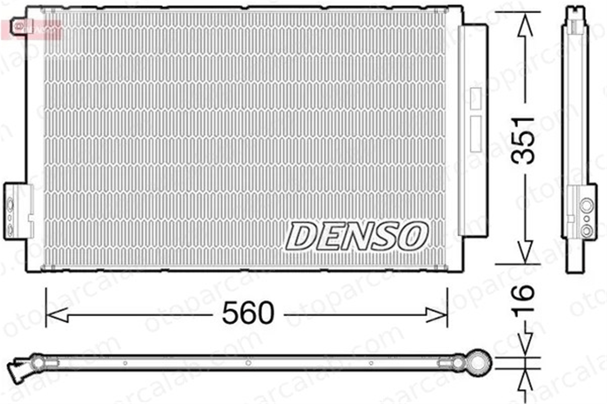 DENSO DCN09043 Klima Radyatörü FIAT 500L TIPO Station wagon 51887906 52102802