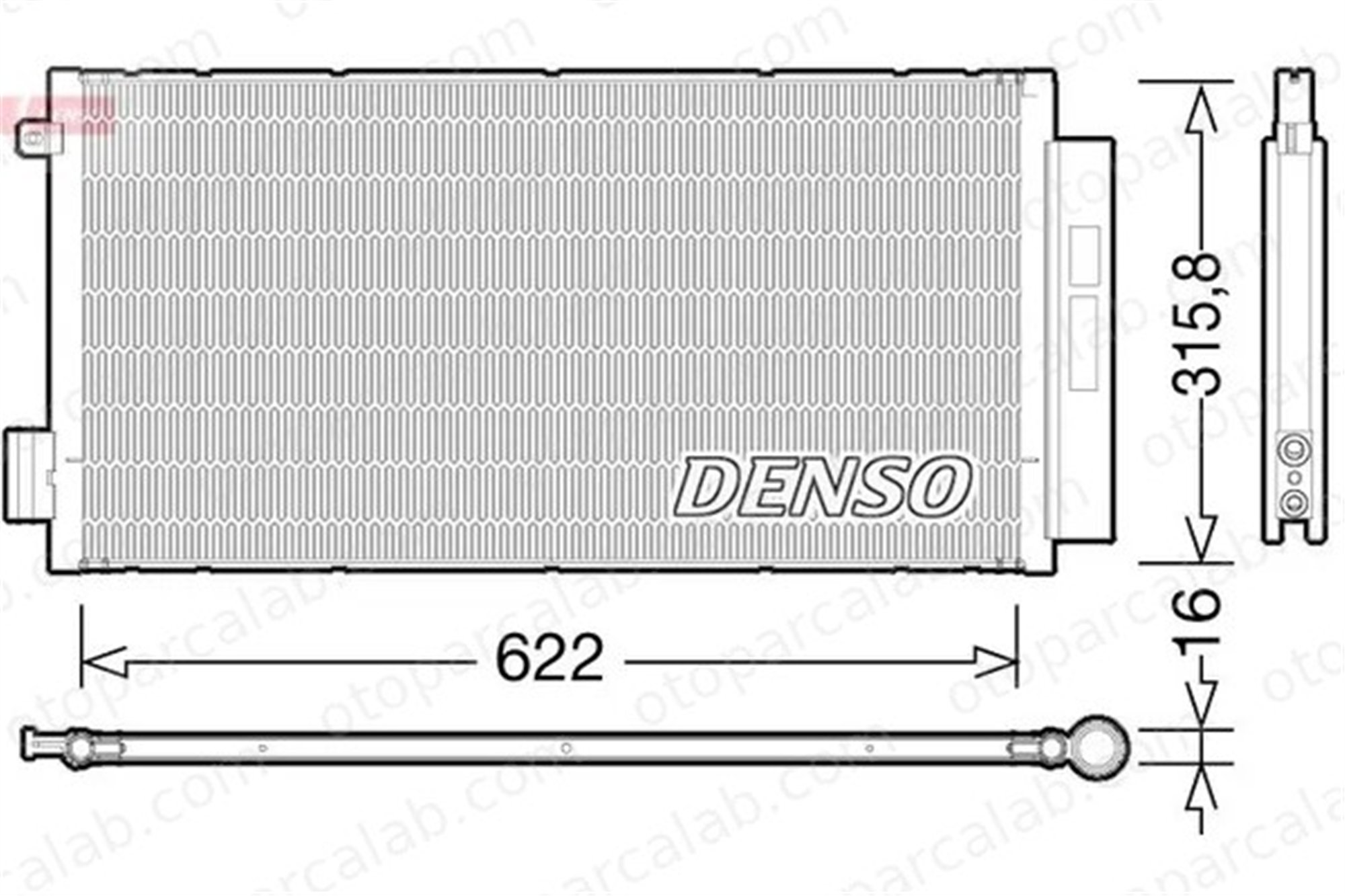 DENSO DCN09044 Klima Radyatörü FIAT 500L TIPO Station wagon 51887955 52102801