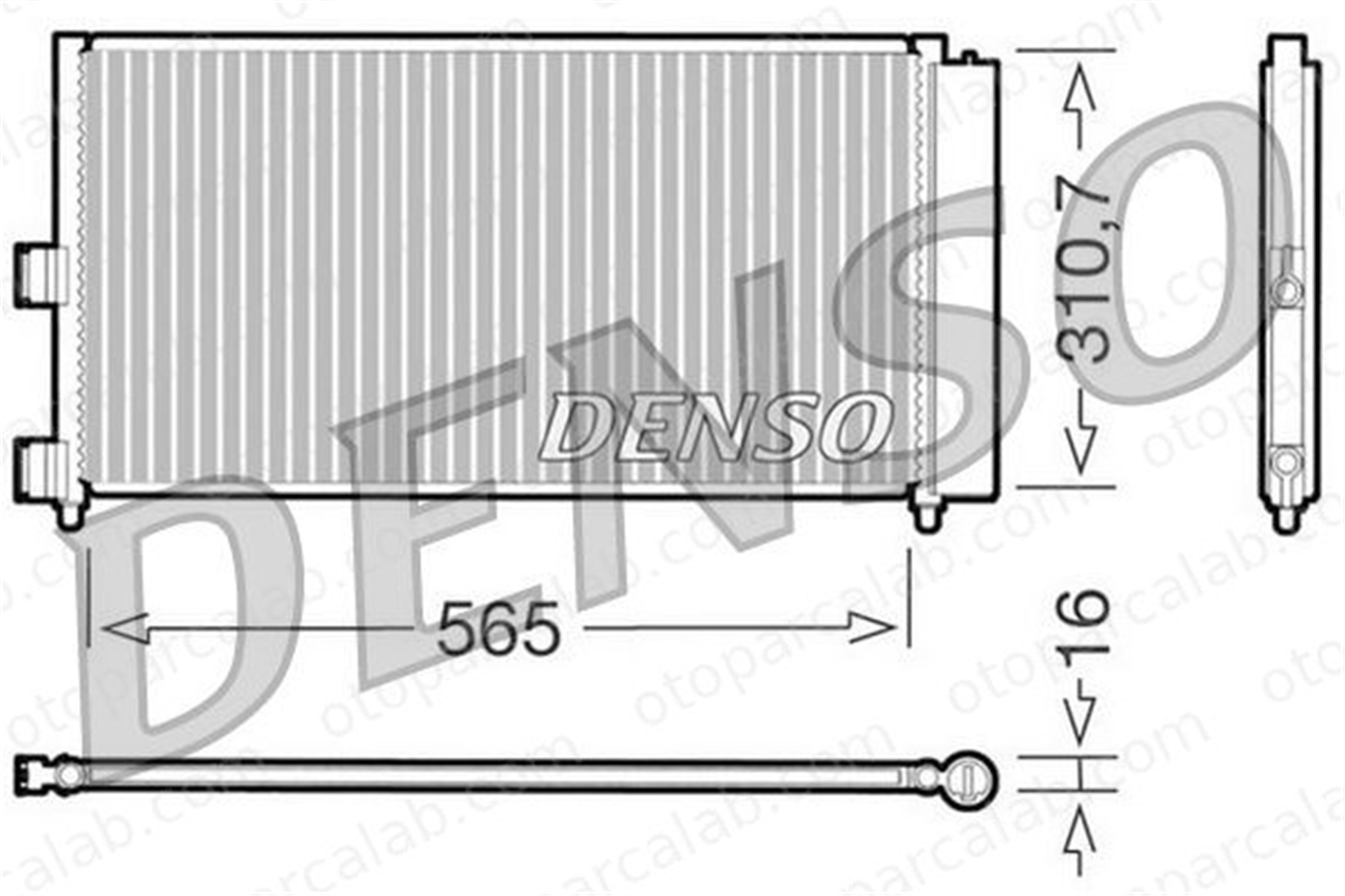 DENSO DCN09070 Klima Radyatörü LANCIA YPSILON FIAT IDEA 46820833 51732993