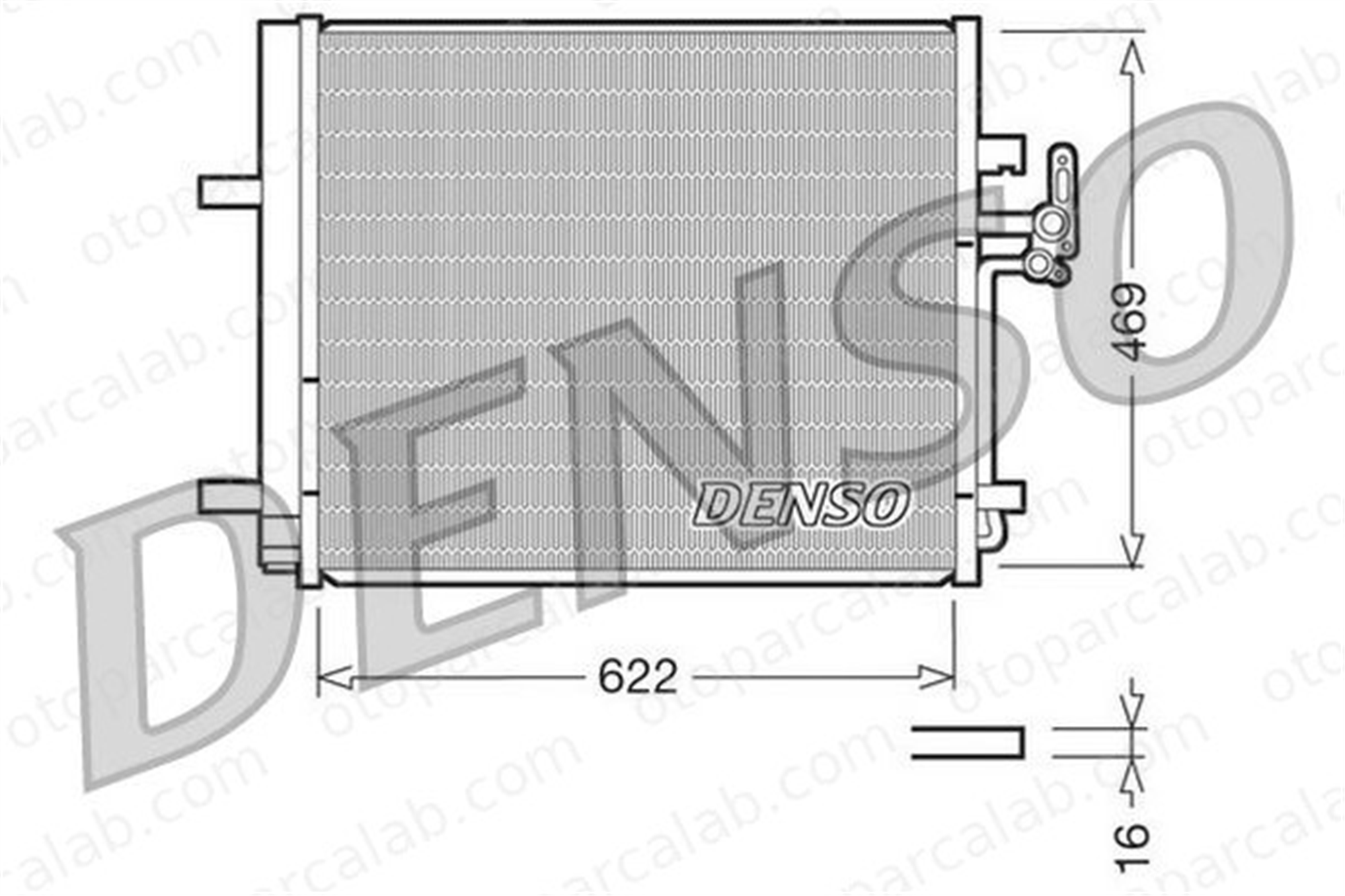 DENSO DCN10016 Klima Radyatörü VOLVO V70 III S80 II LR023921 1405365