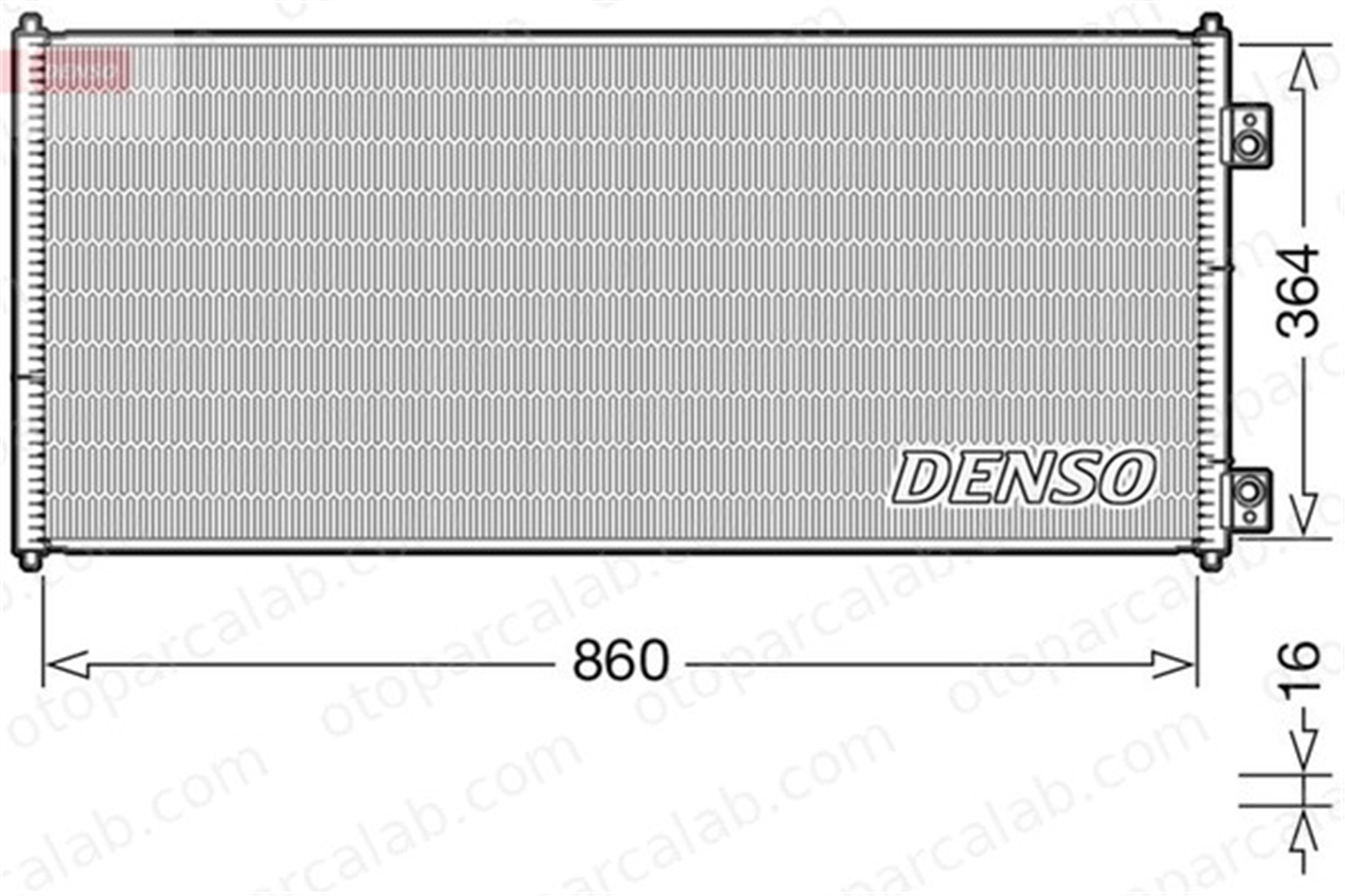 DENSO DCN10032 Klima Radyatörü FORD TRANSIT Minibüs/Otobüs TRANSIT Panelvan/Van 1671707 4041973