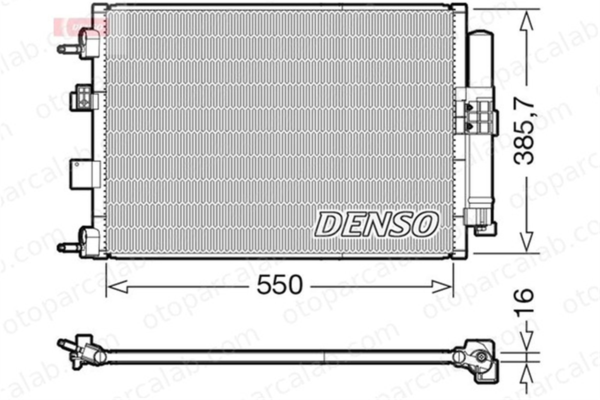 DENSO DCN10046 Klima Radyatörü FORD TOURNEO CONNECT / GRAND TOURNEO CONNECT V408 MPV TRANSIT CONNECT V408 Kasa/büyük limuzin DV6119710AB DV6119710DB