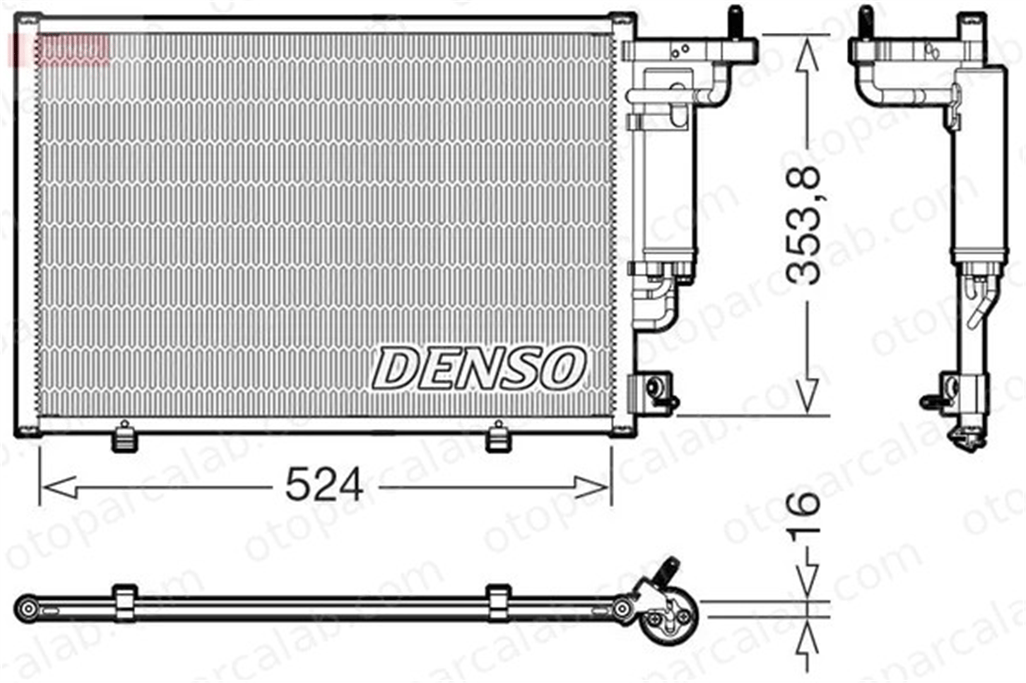 DENSO DCN10059 Klima Radyatörü FORD FIESTA VI KA+ III 1834039 2249681