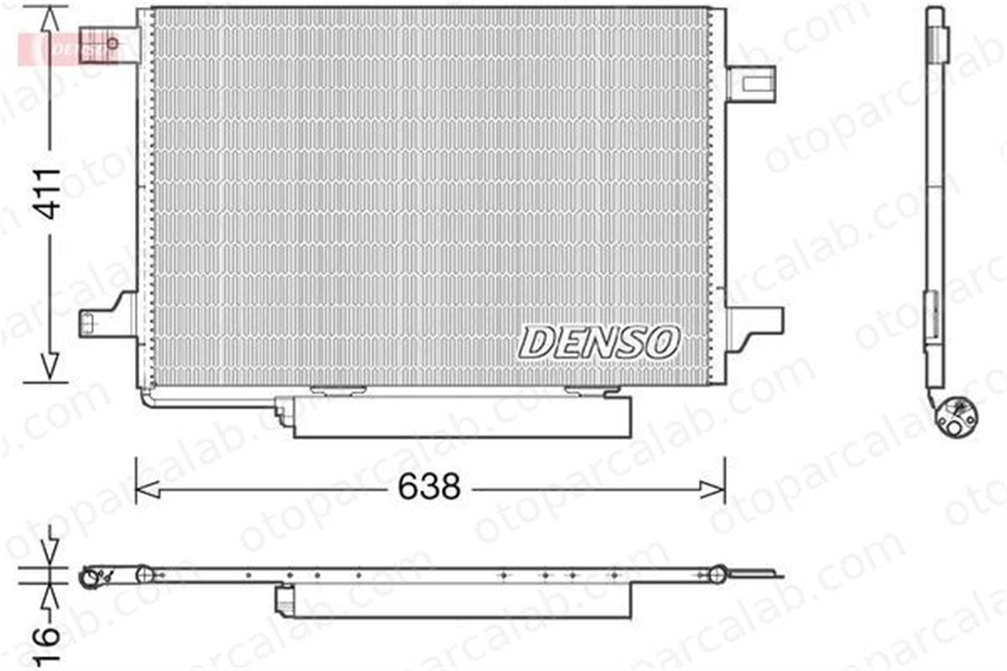 DENSO DCN17004 Klima Radyatörü MERCEDES-BENZ A-SERISI B-SERISI Sports Tourer 1695000754 1695001254