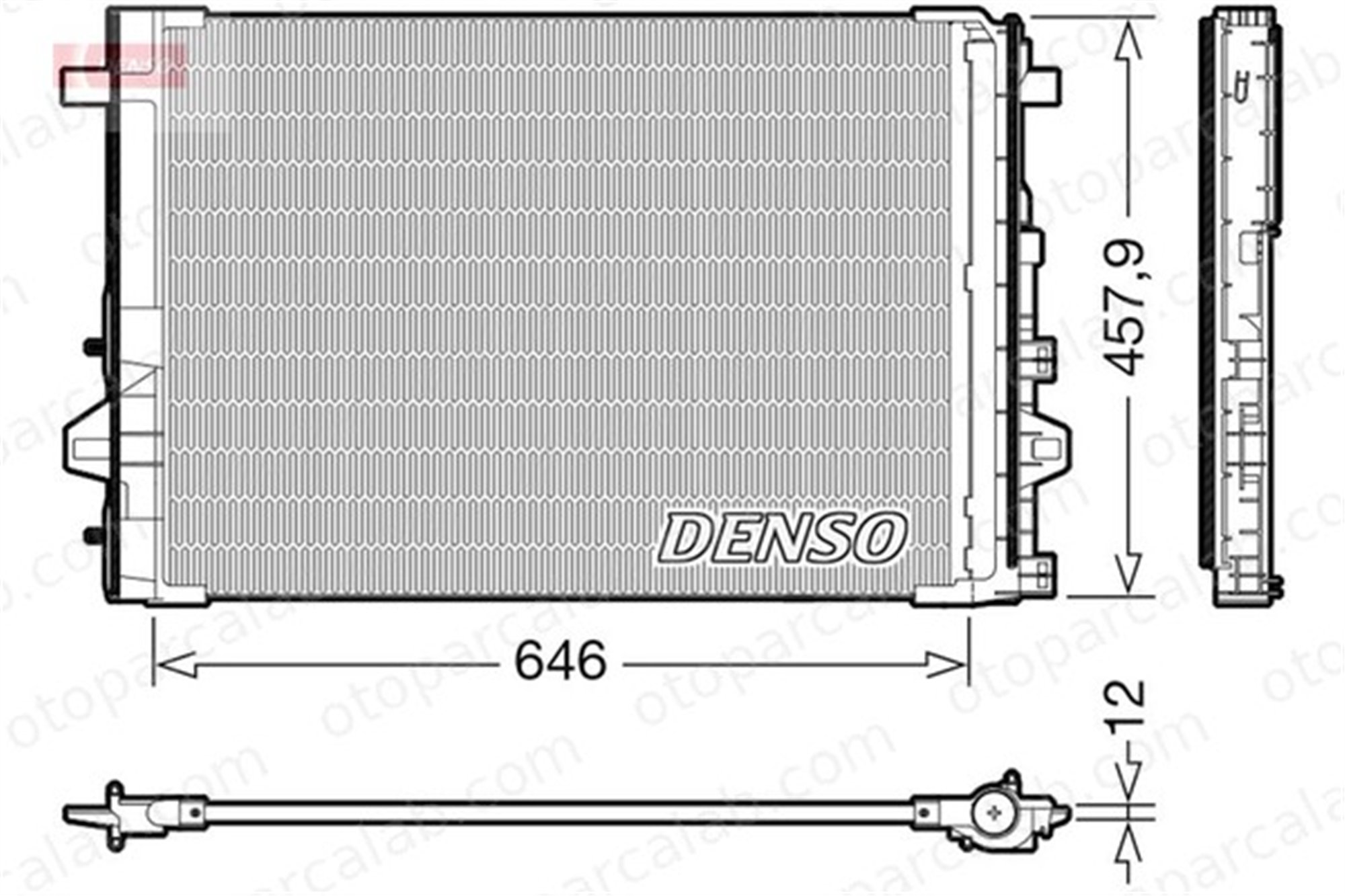 DENSO DCN17059 Klima Radyatörü MERCEDES-BENZ A-SERISI B-SERISI Sports Tourer A2465000454 2465000054
