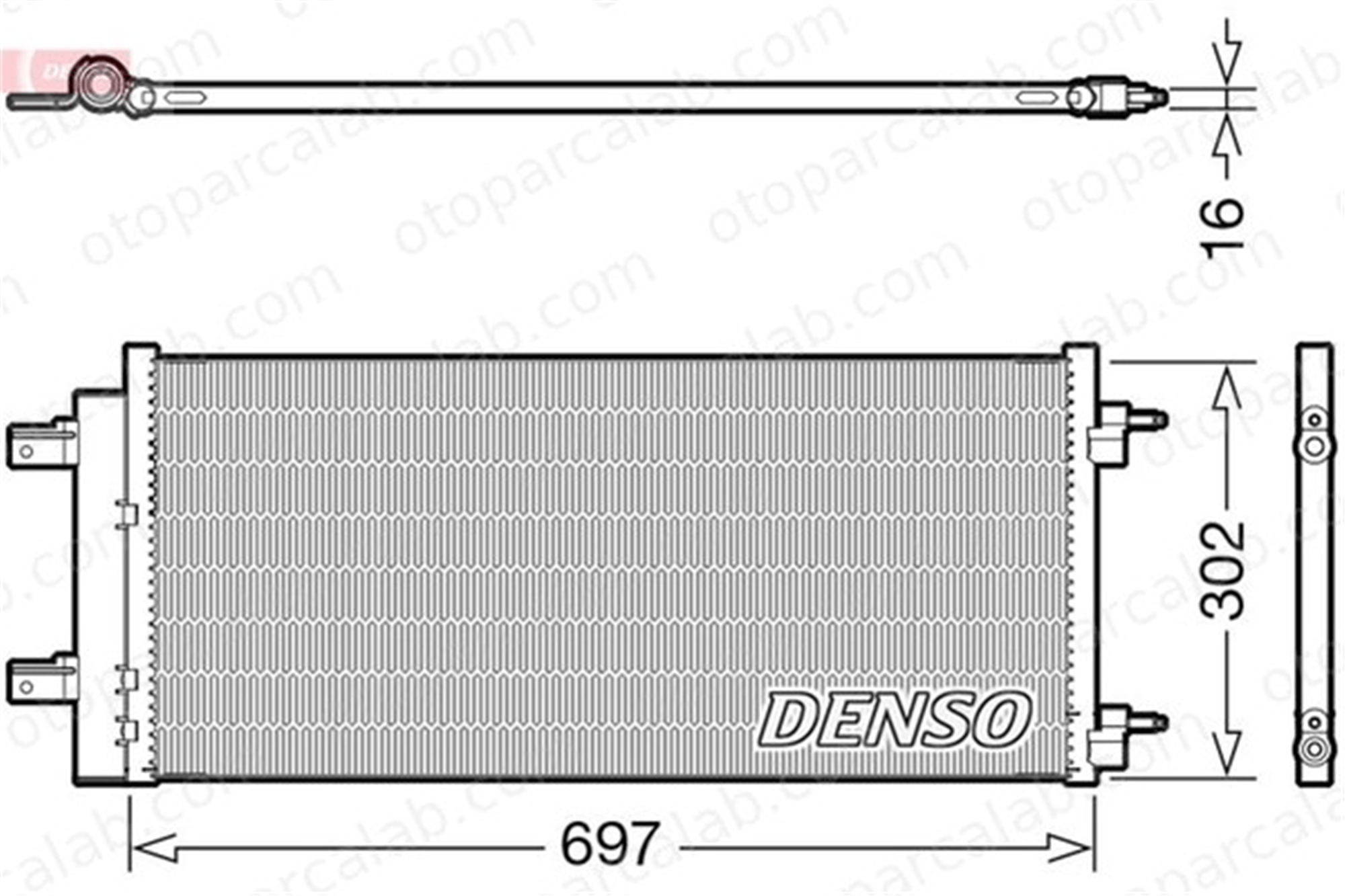 DENSO DCN20044 Klima Radyatörü OPEL ASTRA K ASTRA K Sports Tourer 39131676 39011385