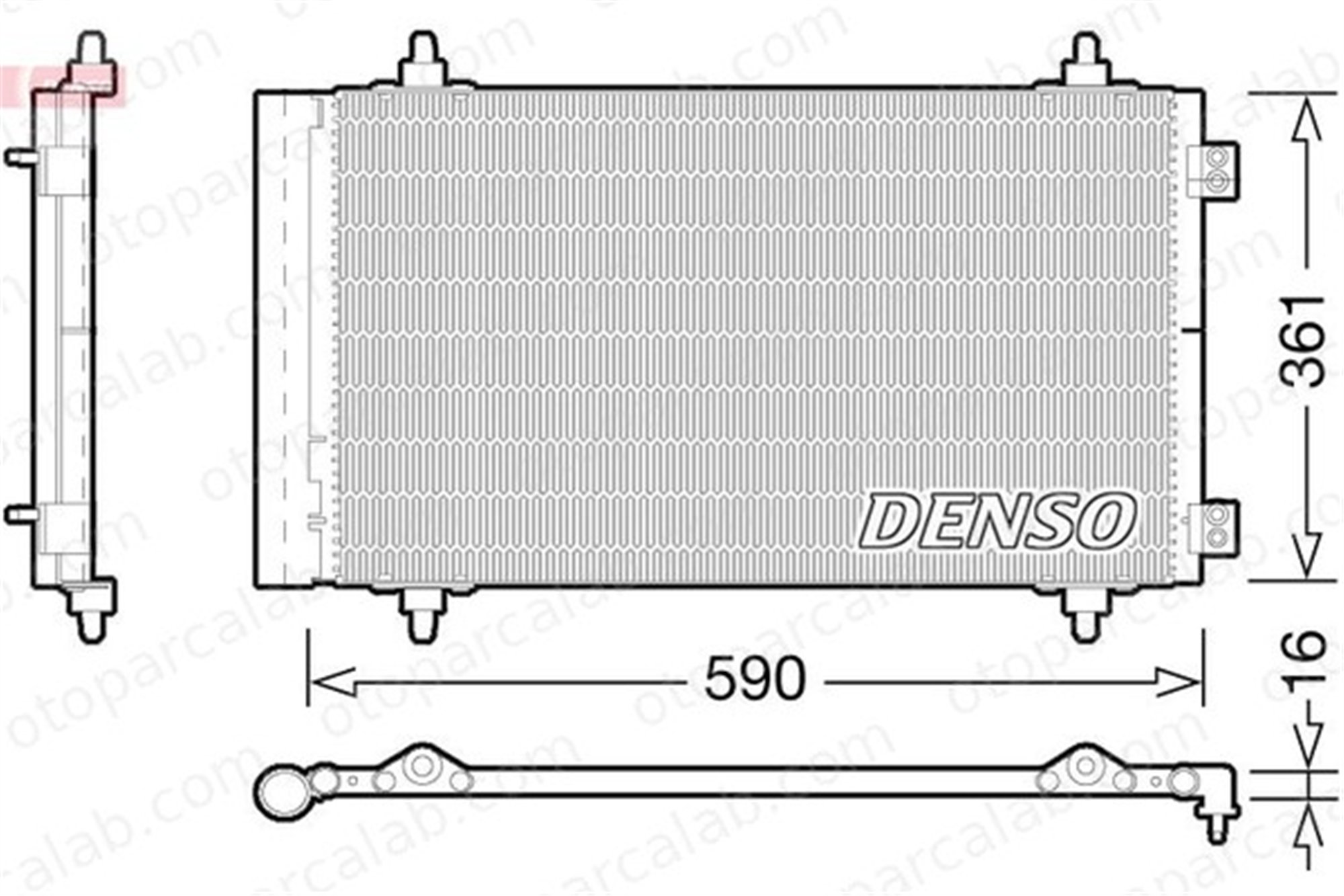 DENSO DCN21018 Klima Radyatörü CITROËN JUMPY JUMPY Panelvan/Van 6455EN 6455ES