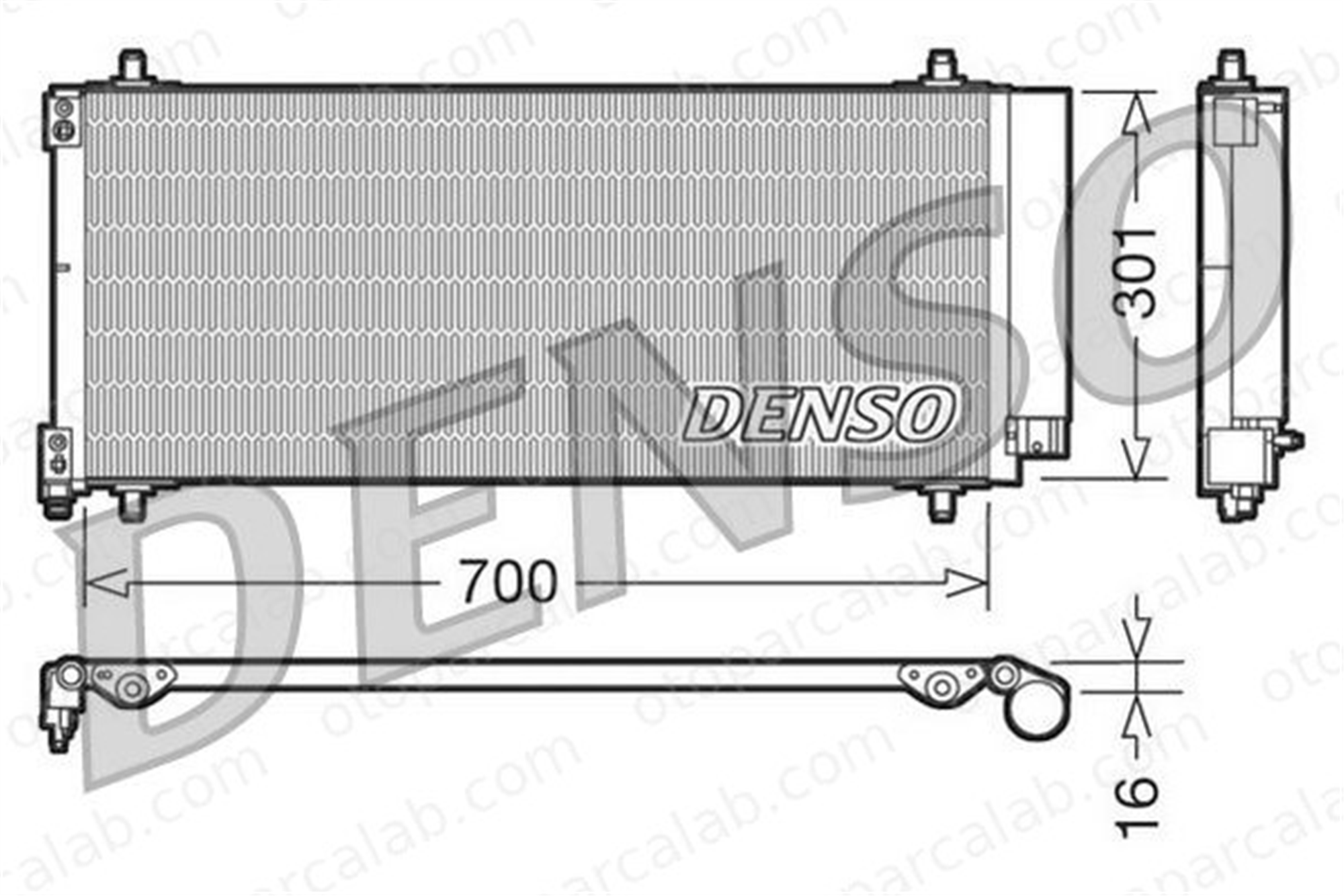 DENSO DCN21027 Klima Radyatörü PEUGEOT 407 SW 407 6455EY 6455GZ