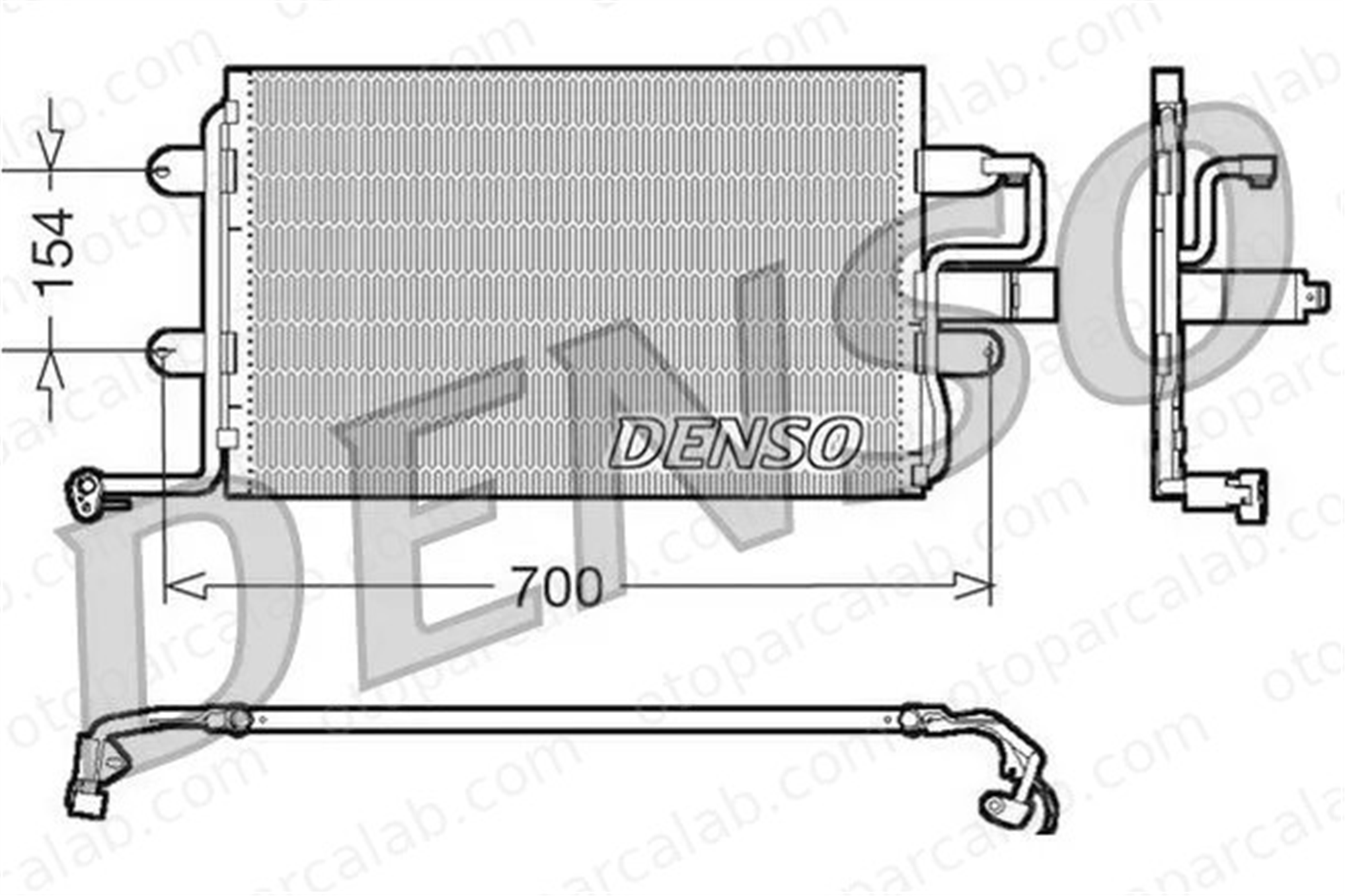 DENSO DCN32017 Klima Radyatörü VW BORA I GOLF IV 1J0820413N 1J0820411N