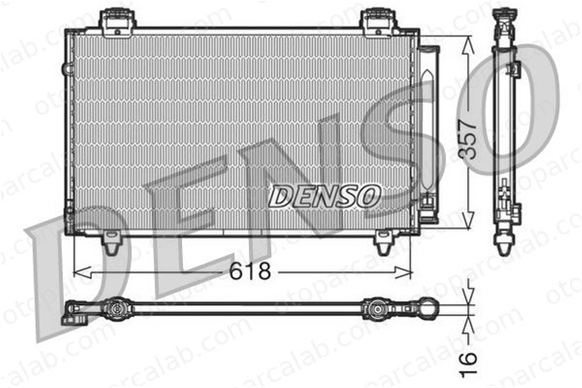DENSO DCN50004 Klima Radyatörü TOYOTA COROLLA COROLLA Sedan 8845002240 8845002250