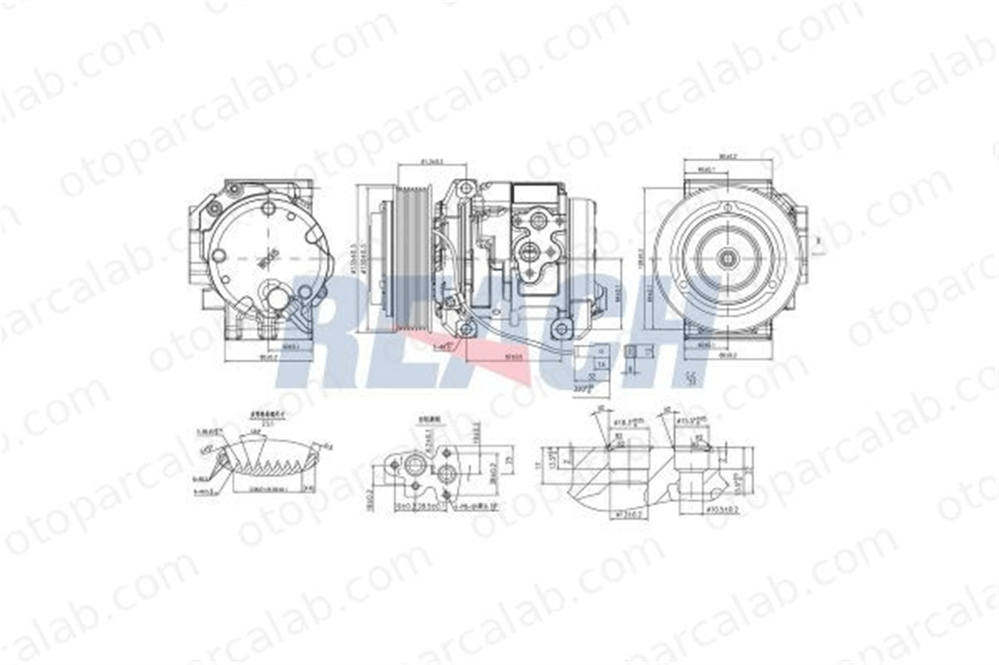 DENSO DCP17185 Klima Kompresörü MERCEDES-BENZ AROCS ACTROS MP4 / MP5 A9362300111 9362300111