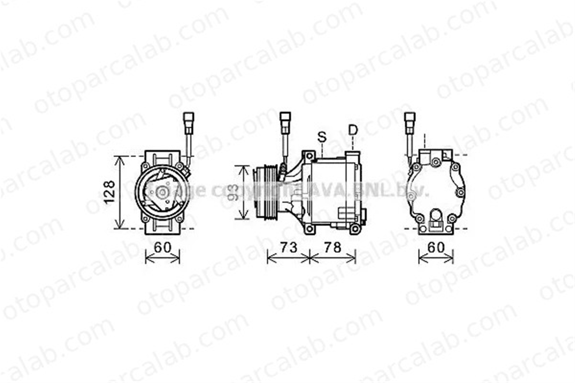 DENSO DCP36002 Klima Kompresörü SUBARU LEGACY IV LEGACY IV Station wagon 73111AG000 73111AG001