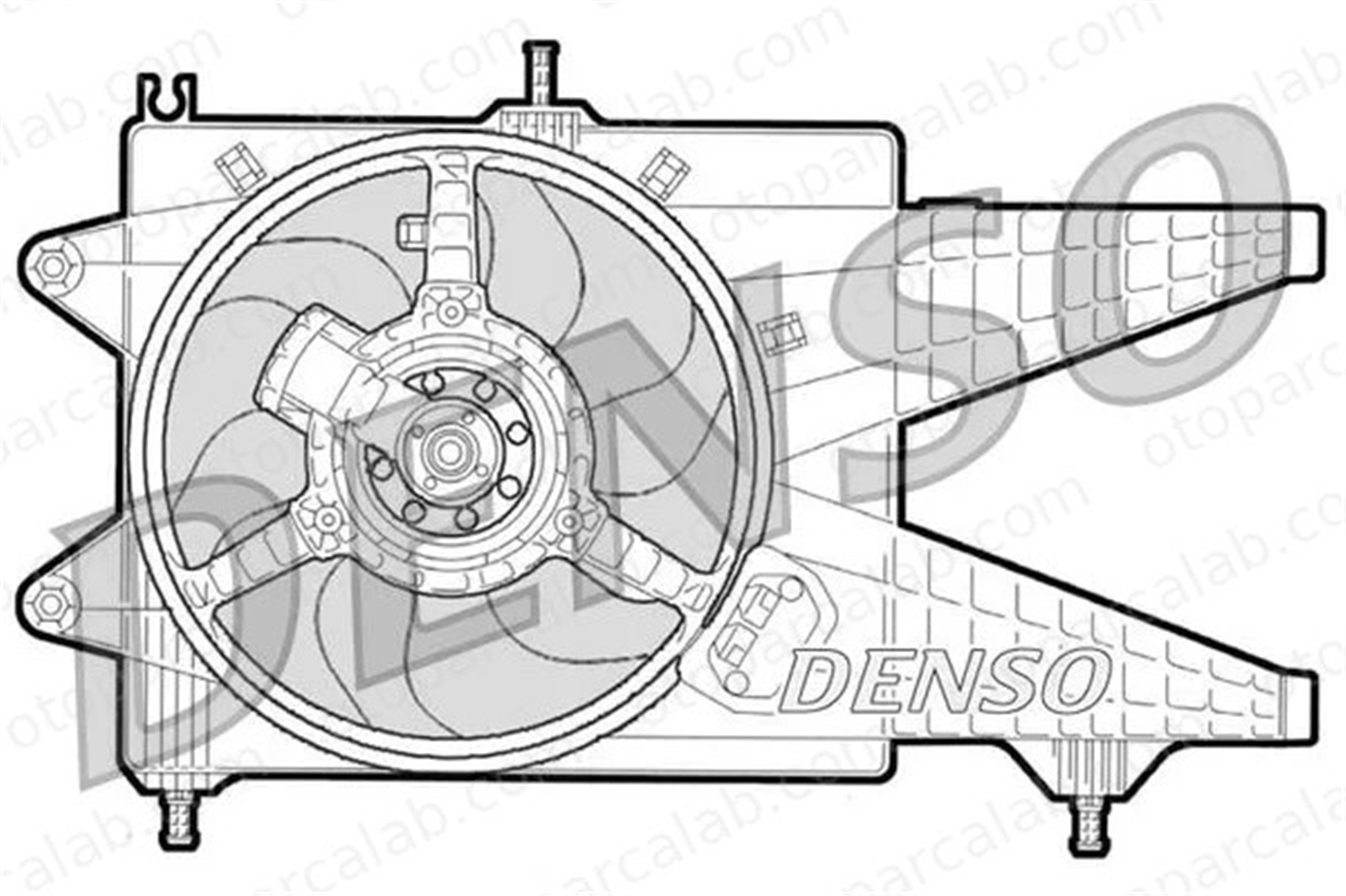 DENSO DER09041 Radyatör Fan ve Motoru LANCIA YPSILON FIAT IDEA 51708004 51738689