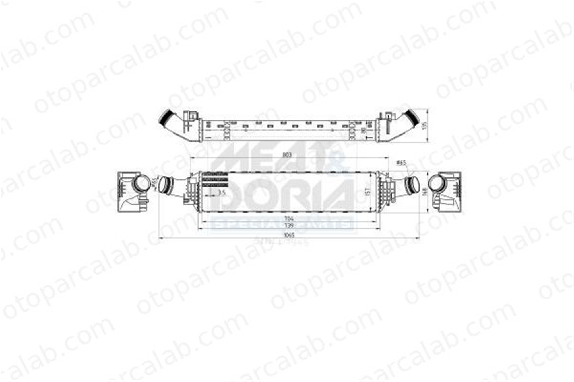 DENSO DIT02038 Turbo Radyatörü AUDI A6 C7 A6 C7 Avant DIT02038 4G0145805L