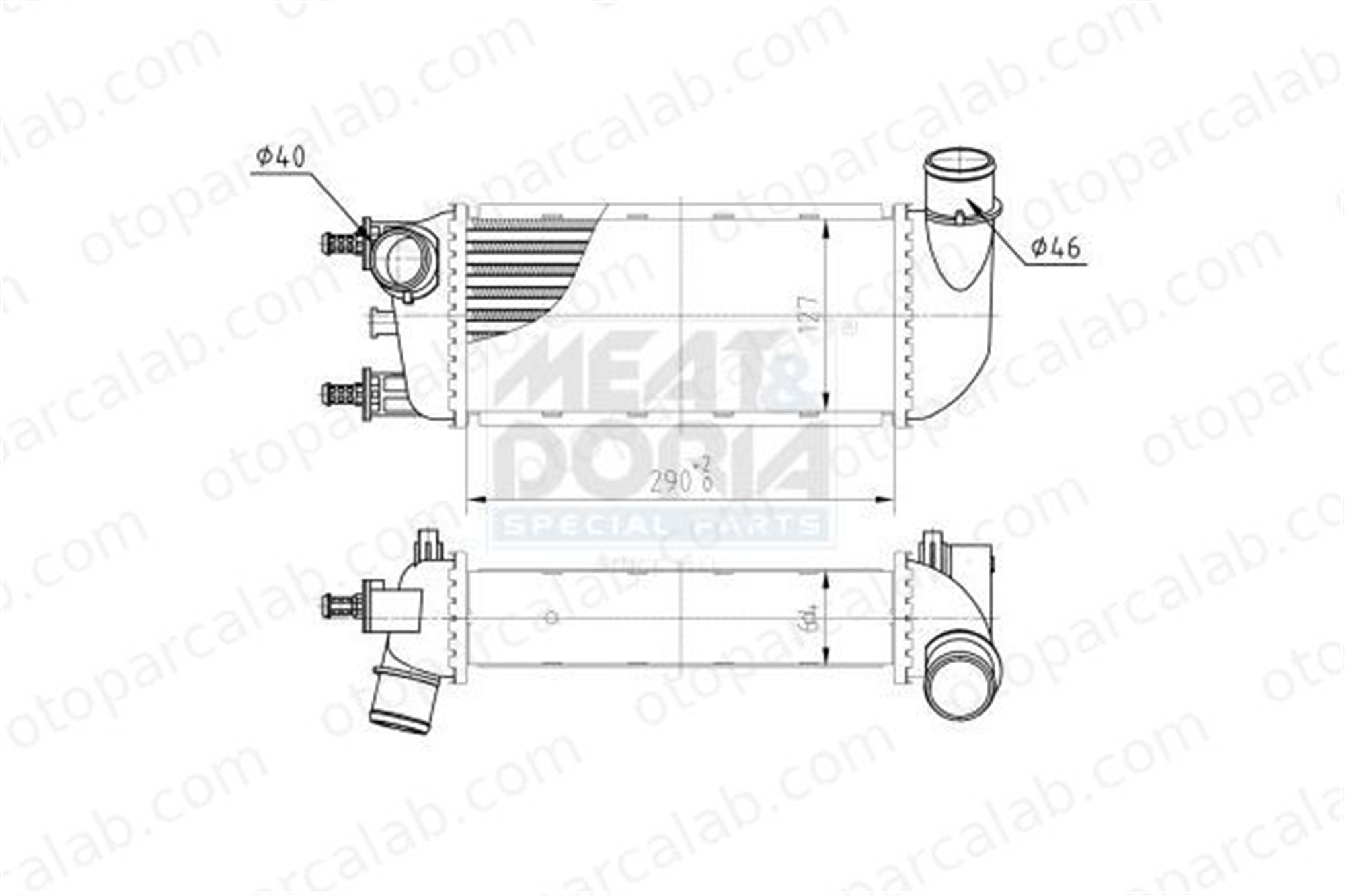 DENSO DIT09110 Turbo Radyatörü FIAT 500 500 C DIT09110 1541416