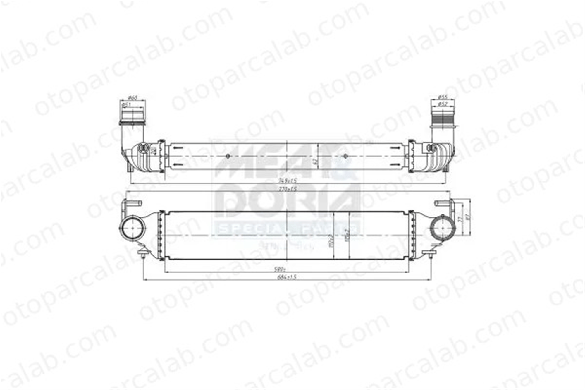 DENSO DIT09117 Turbo Radyatörü FIAT 500X JEEP RENEGADE SUV DIT09117 51965901