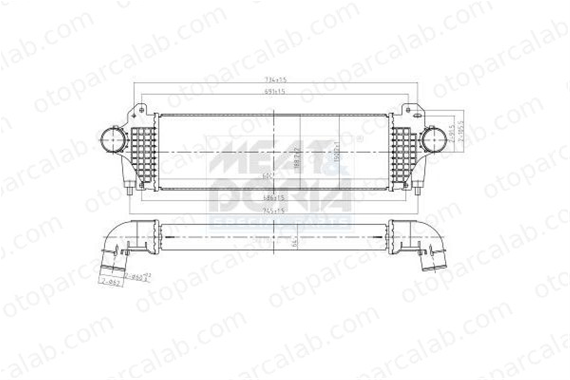 DENSO DIT12005 Turbo Radyatörü IVECO DAILY VI Platform şasi DAILY VI Panelvan/Van DIT12005 5801255806