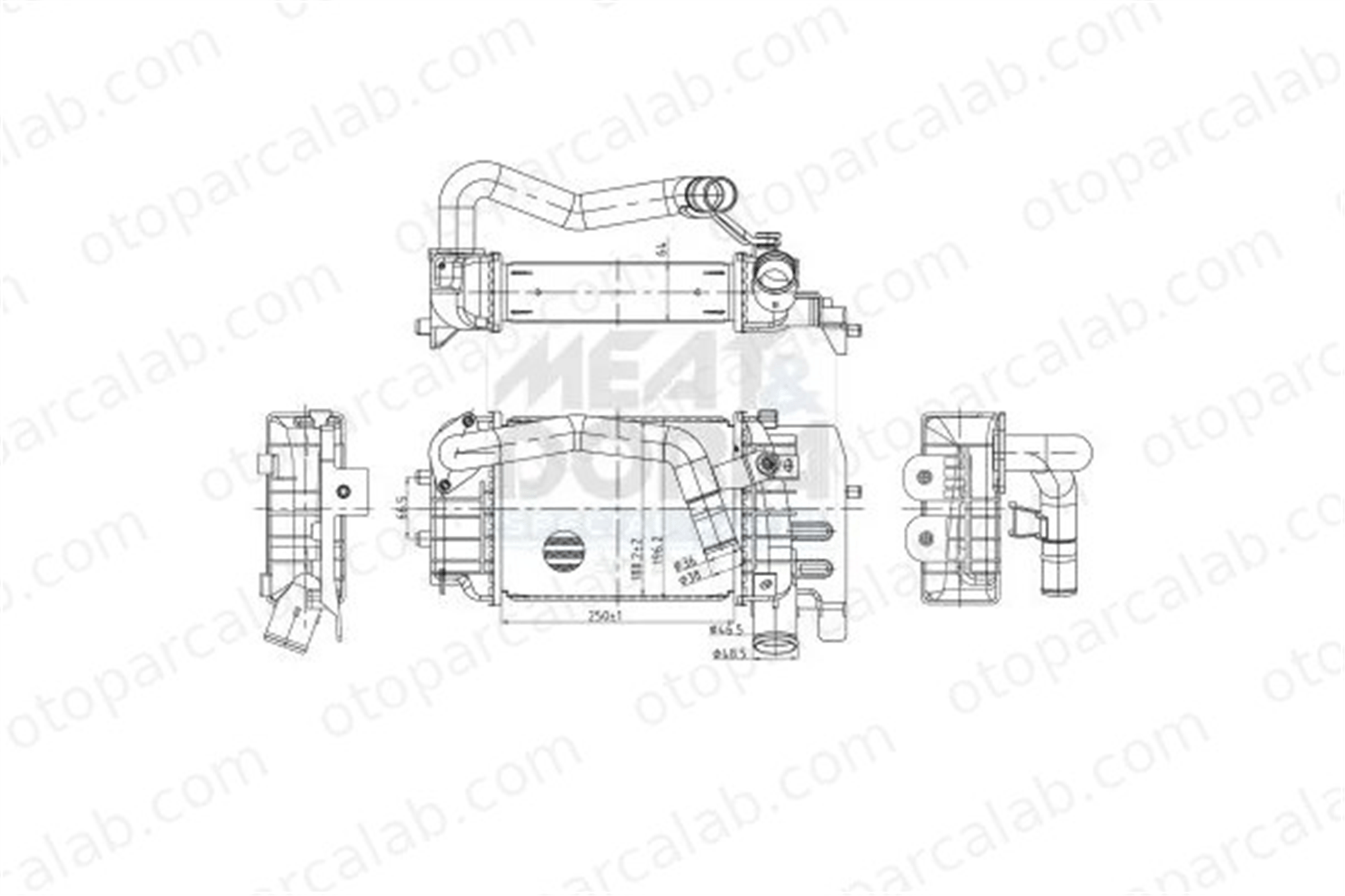 DENSO DIT50001 Turbo Radyatörü TOYOTA URBAN CRUISER SUBARU TREZIA 179000N030 179000N010