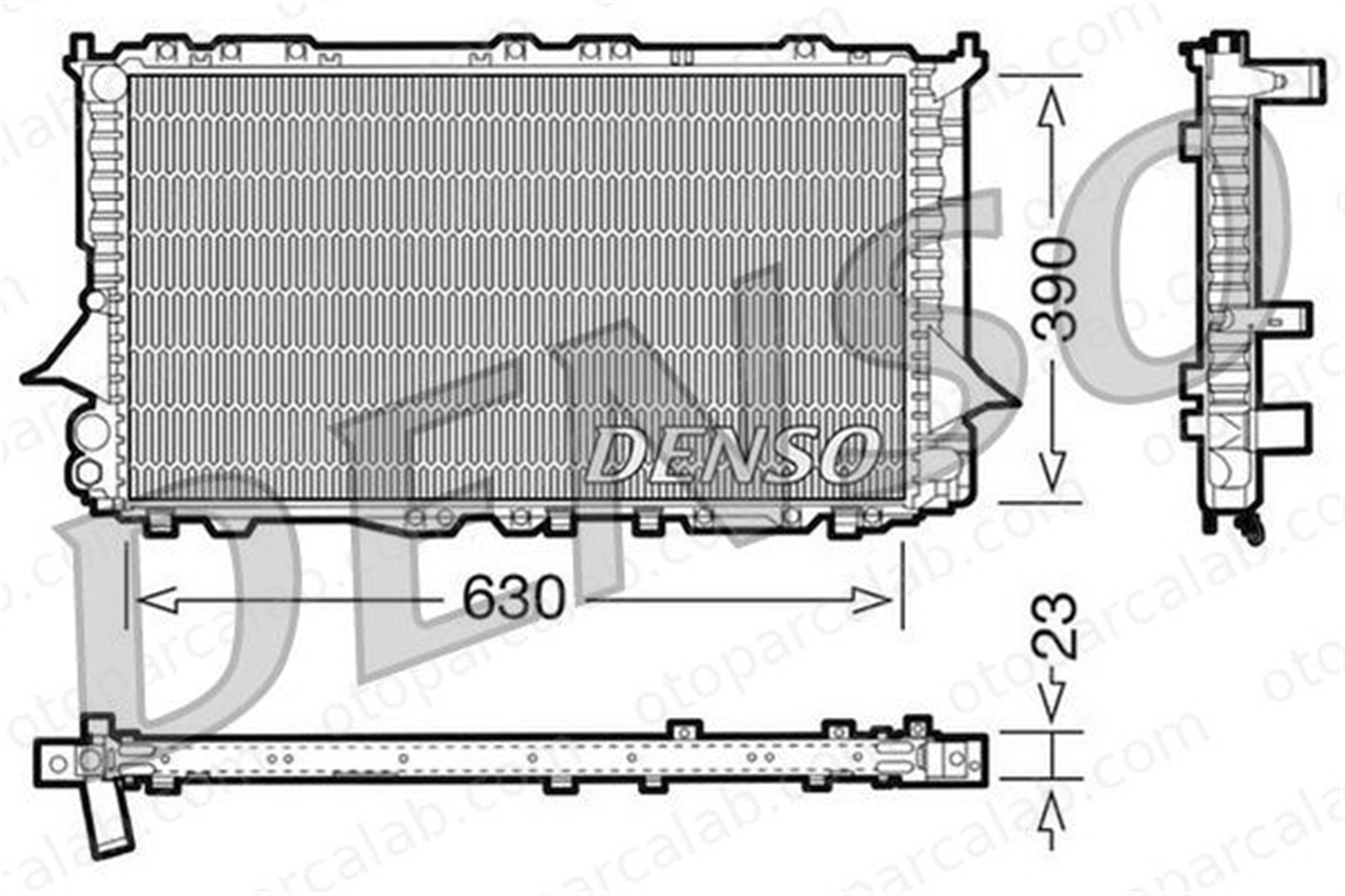 DENSO DRM02002 Su Radyatörü AUDI A6 C4 Avant A6 C4 DRM02002 4A0121251E