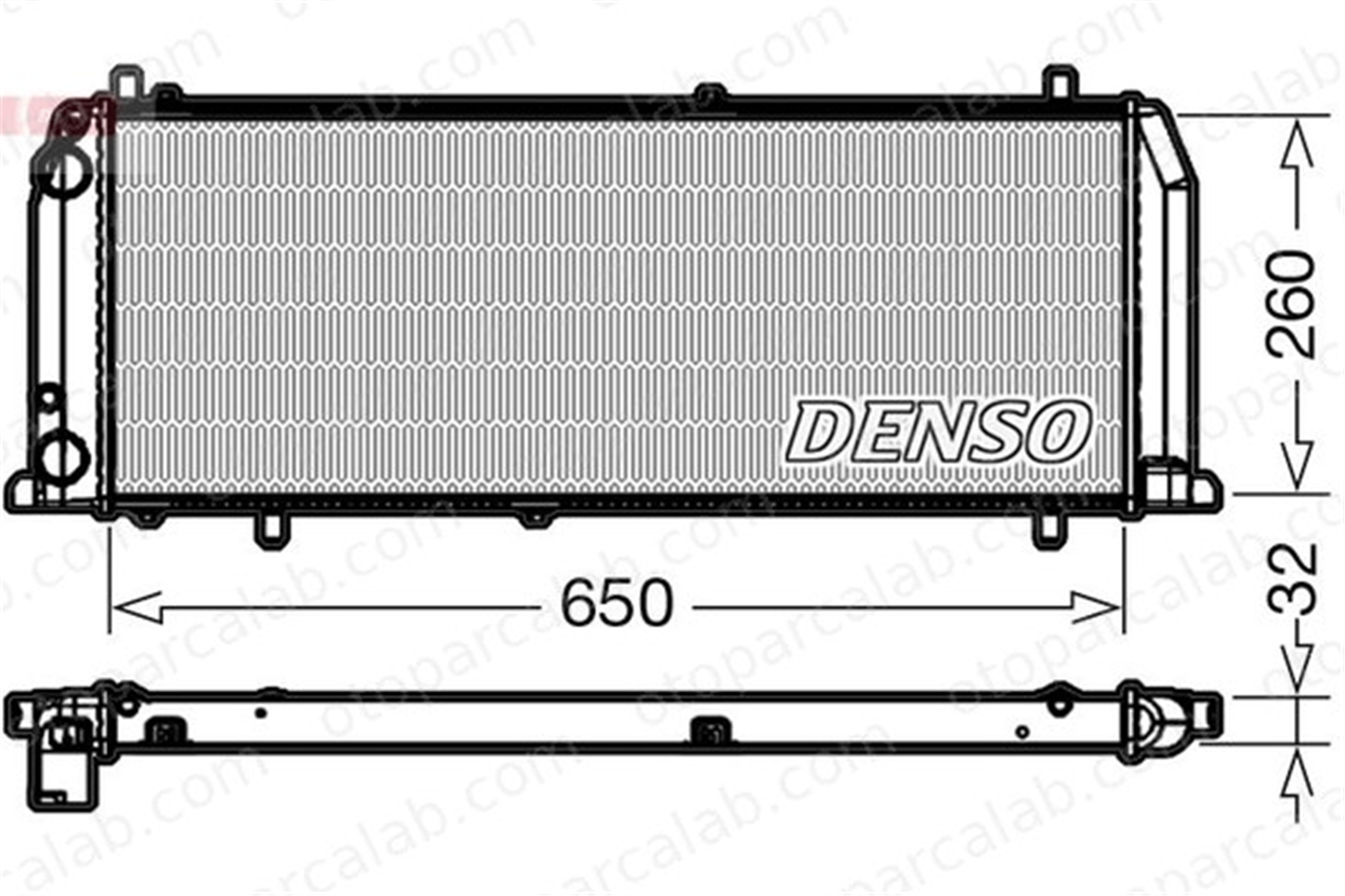 DENSO DRM02008 Su Radyatörü AUDI 100 C3 Avant 100 C3 Sedan DRM02008 431121253A