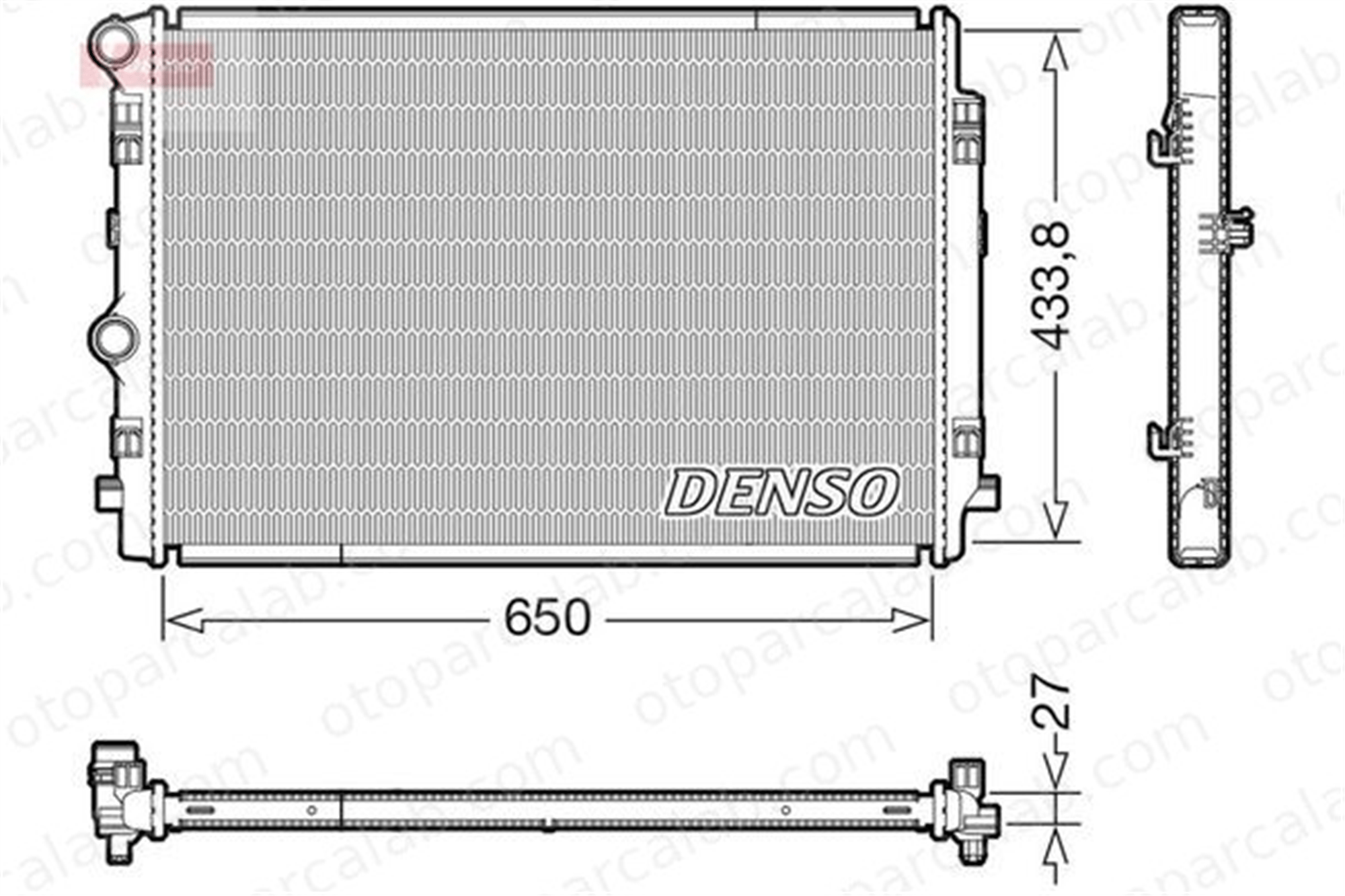 DENSO DRM02044 Su Radyatörü VW TIGUAN TIGUAN ALLSPACE DRM02044 5Q0121251EQ