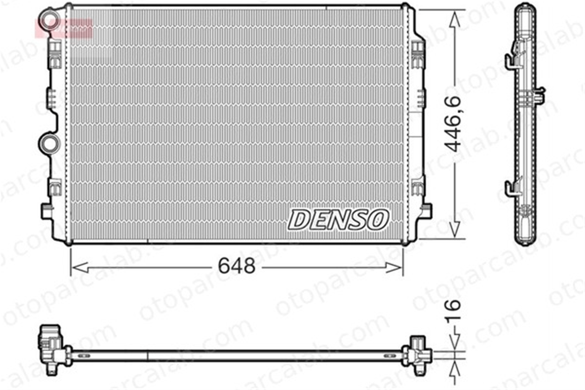 DENSO DRM02050 Su Radyatörü SEAT IBIZA V AUDI A1 City Carver DRM02050 2Q0121253M