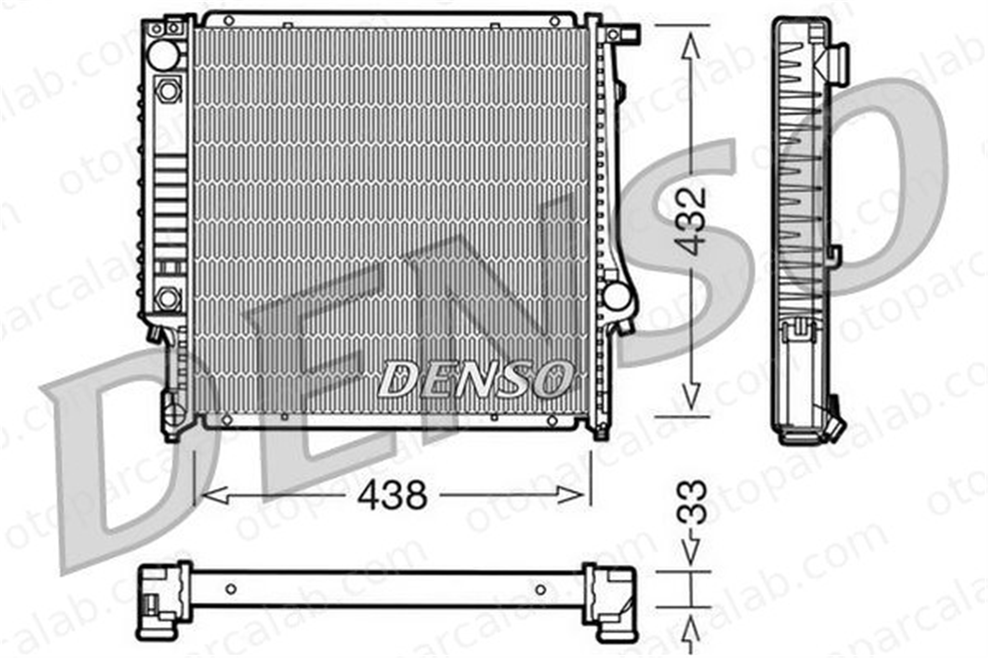 DENSO DRM05021 Su Radyatörü BMW 3 3 Cabrio DRM05021 17111719258