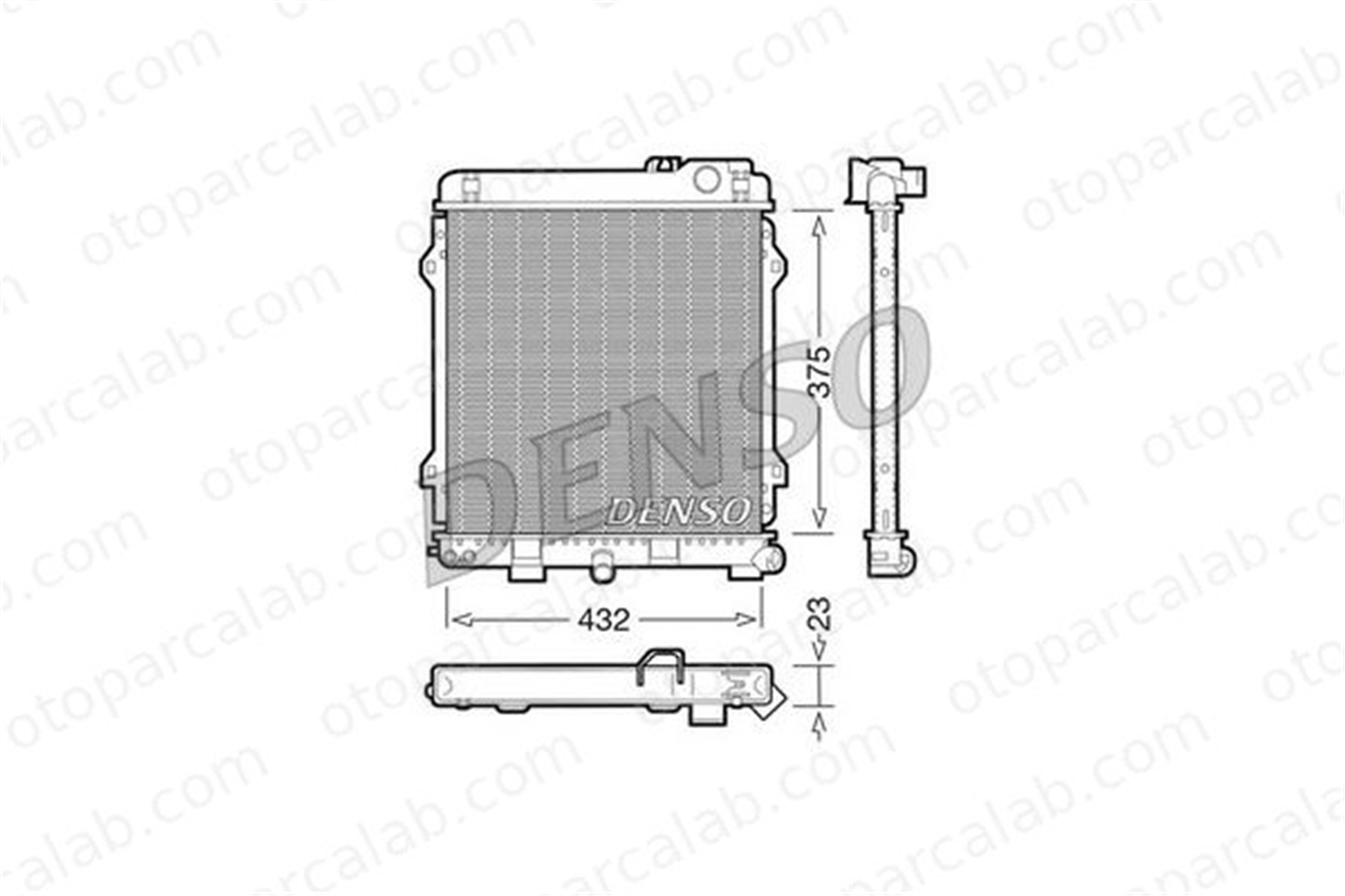 DENSO DRM05031 Su Radyatörü BMW 3 3 Cabrio DRM05031 17112225591