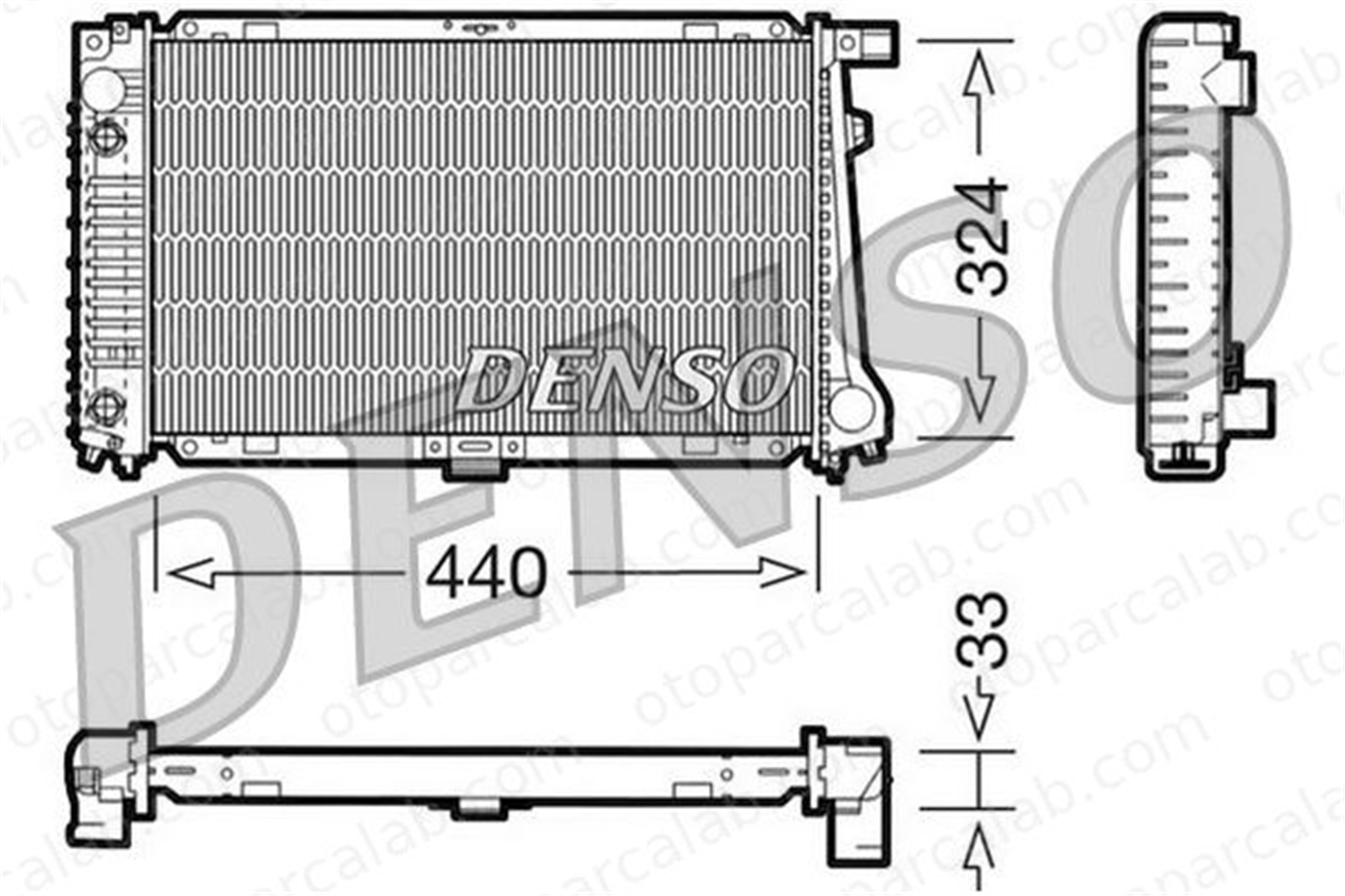 DENSO DRM05033 Su Radyatörü BMW 3 3 Cabrio DRM05033 17111712824