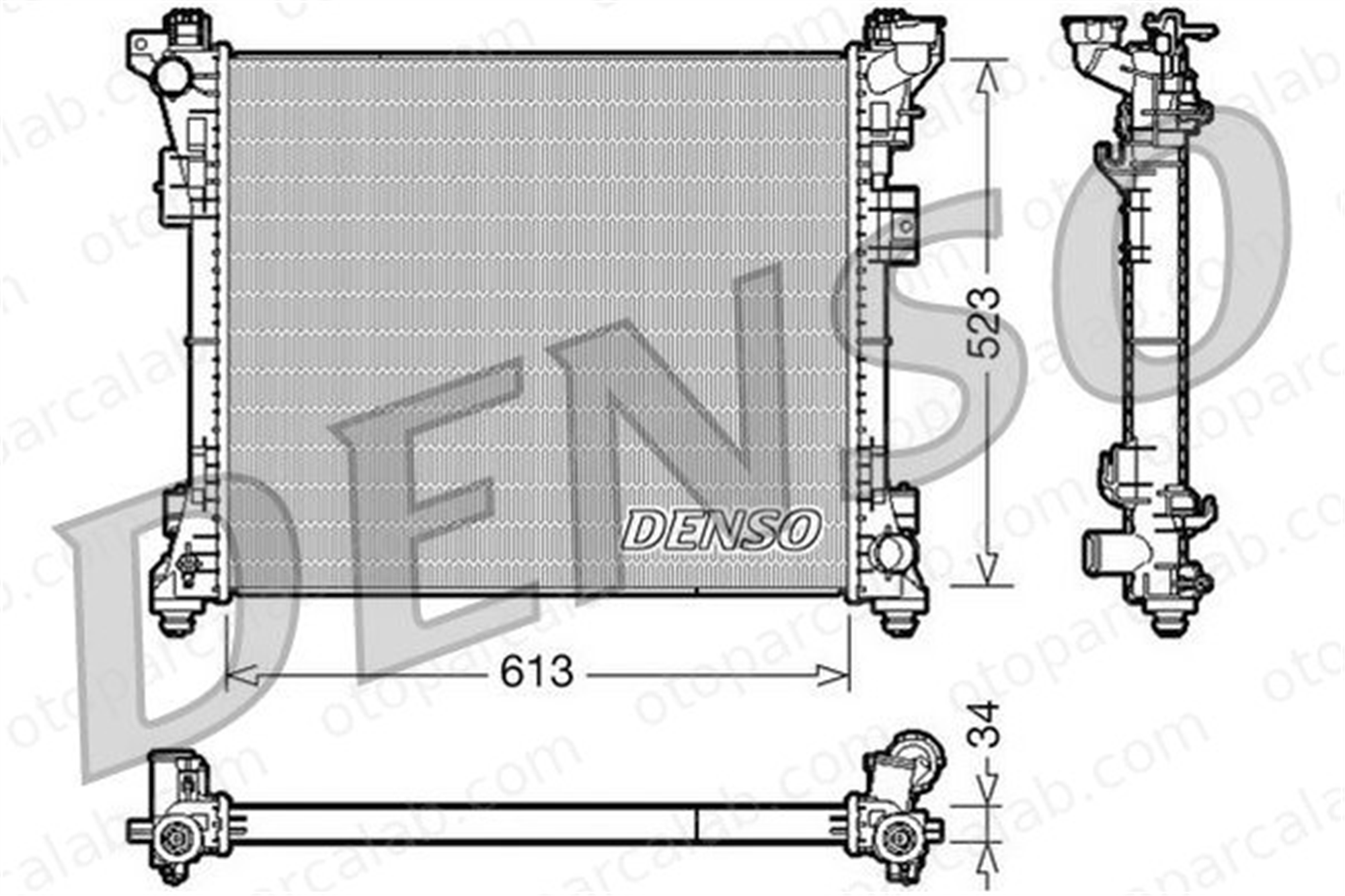 DENSO DRM06006 Su Radyatörü CHRYSLER GRAND VOYAGER V LANCIA VOYAGER MPV DRM06006 4677755AA