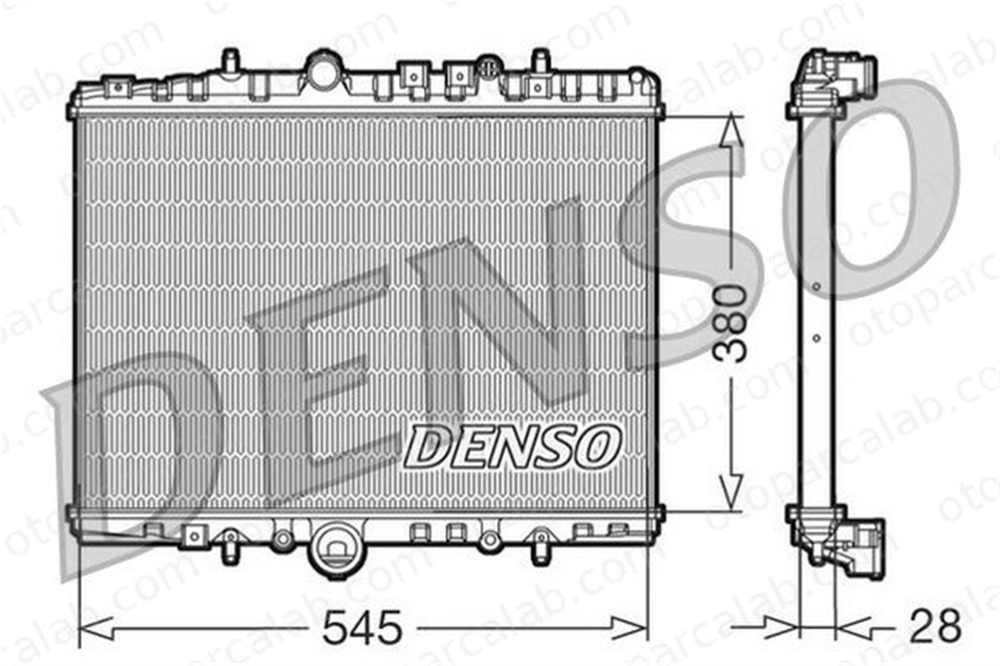 DENSO DRM07056 Su Radyatörü CITROËN C5 I C5 I Break DRM07056 133064