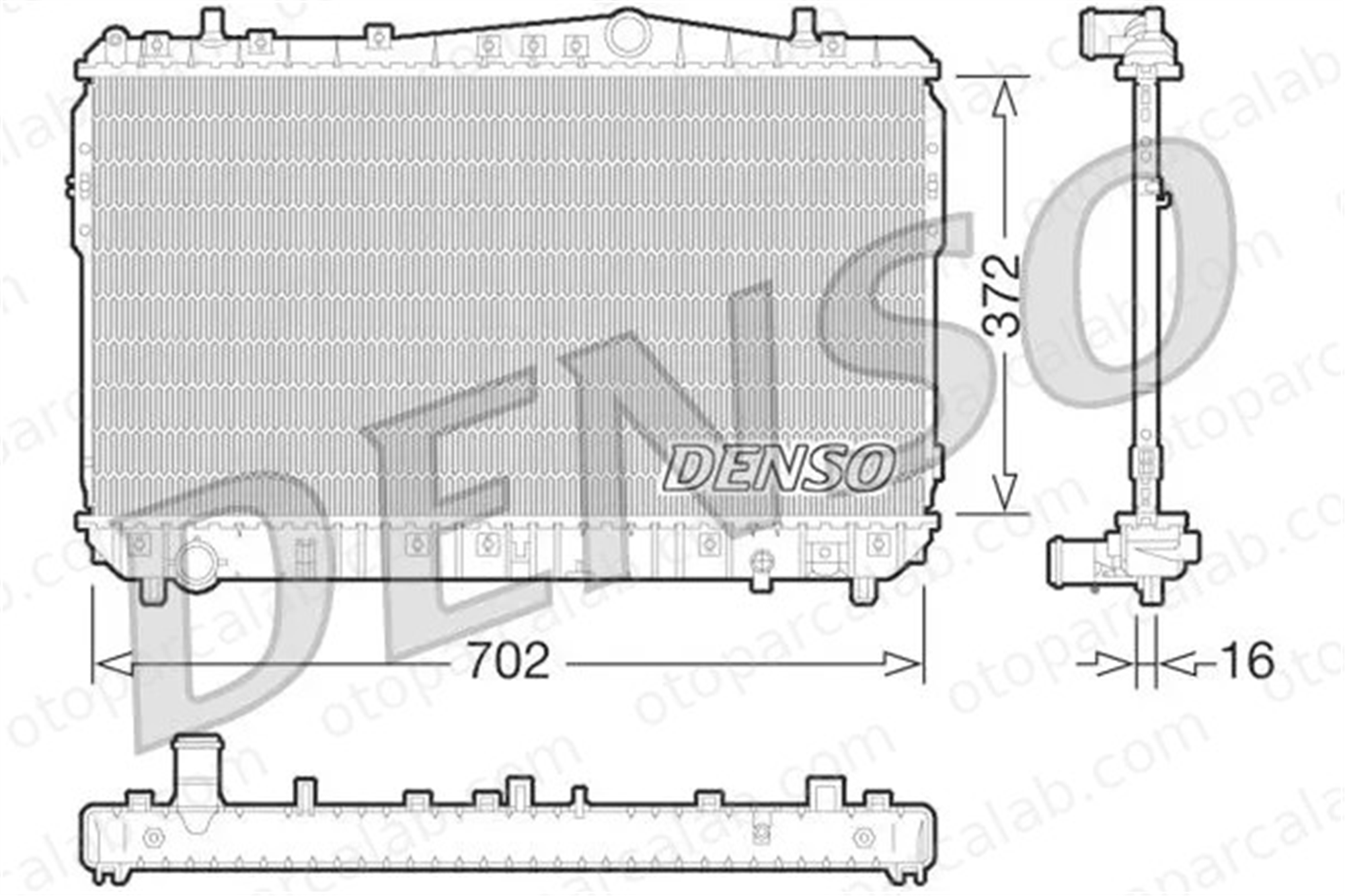 DENSO DRM08004 Su Radyatörü CHEVROLET LACETTI NUBIRA Station wagon DRM08004 96553422