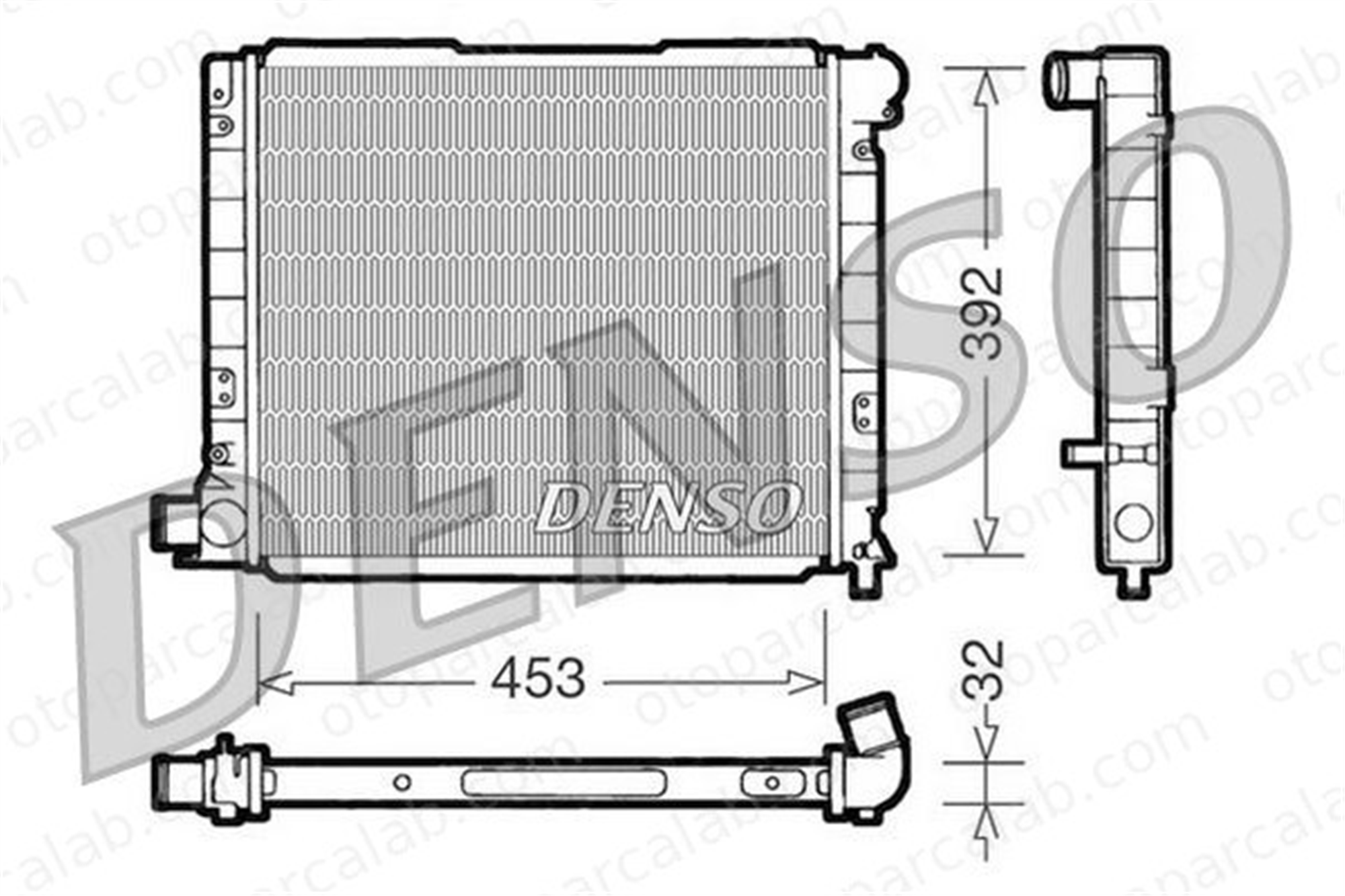 DENSO DRM09053 Su Radyatörü FIAT CROMA LANCIA THEMA DRM09053 82449681