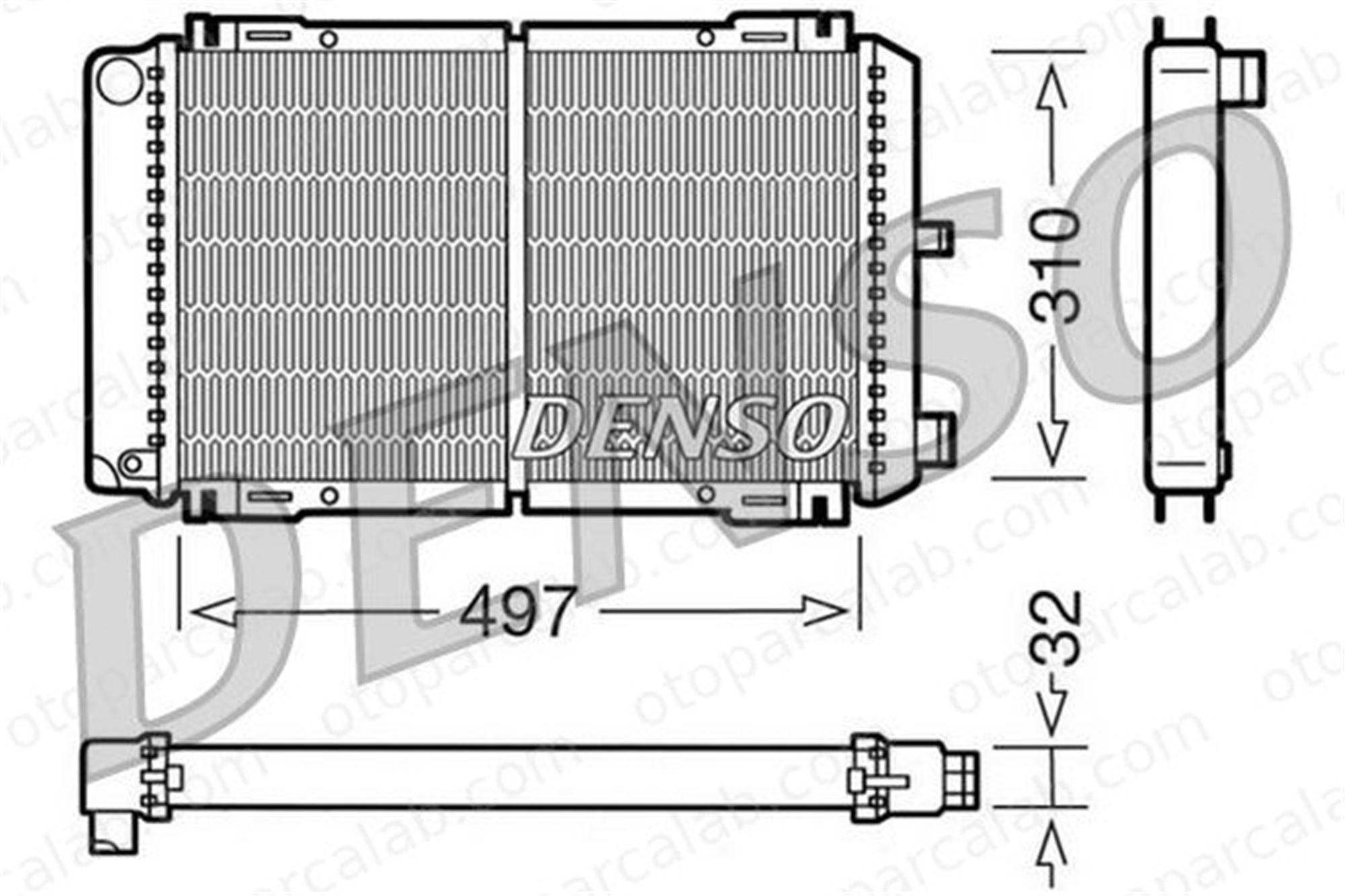 DENSO DRM10031 Su Radyatörü FORD FIESTA II FIESTA I DRM10031 84FB8005CA