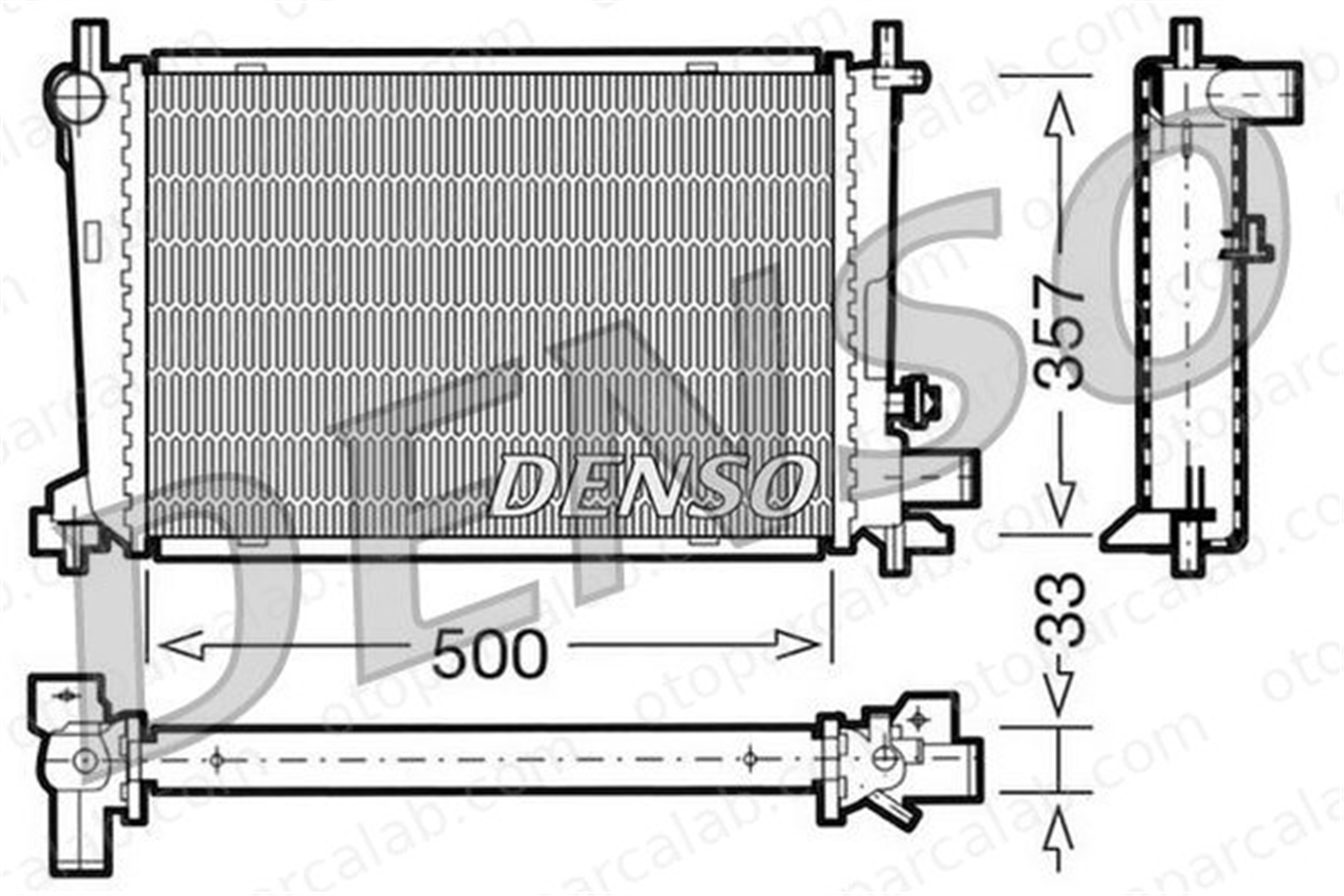 DENSO DRM10039 Su Radyatörü FORD FIESTA IV FIESTA Kasa/büyük limuzin DRM10039 1012954