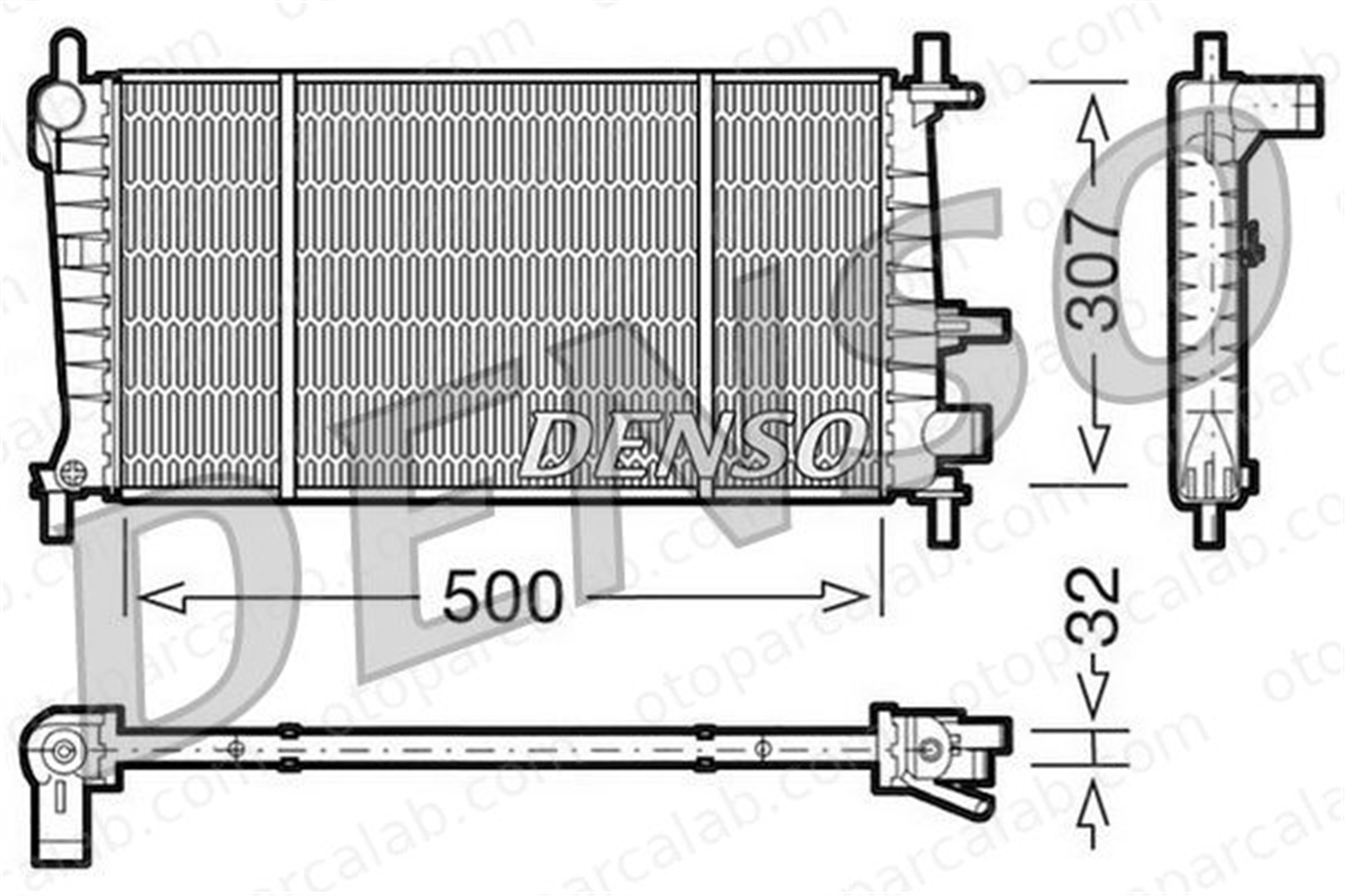 DENSO DRM10041 Su Radyatörü FORD FIESTA IV MAZDA 121 III DRM10041 1001857