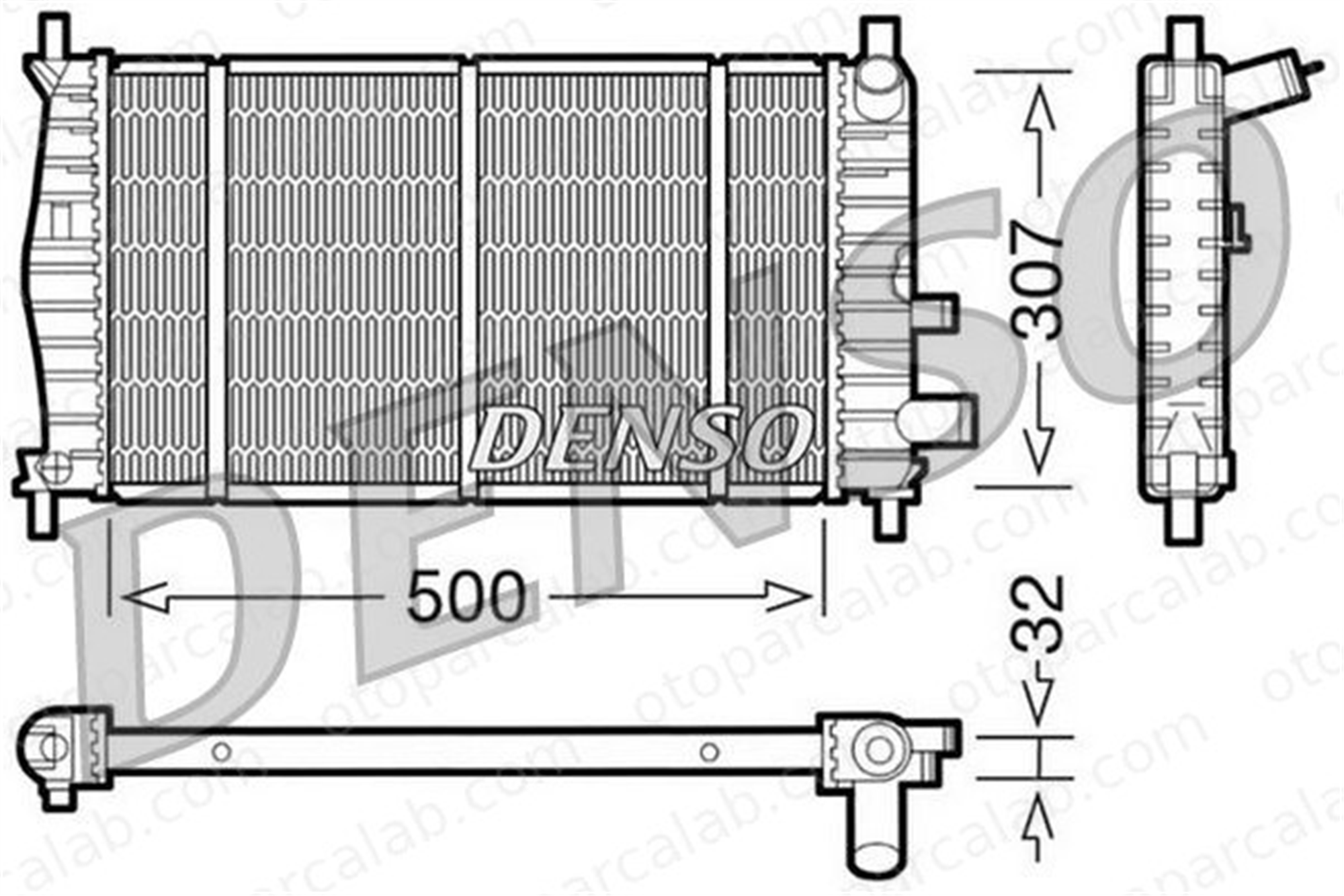 DENSO DRM10042 Su Radyatörü FORD FIESTA IV MAZDA 121 III DRM10042 1001855