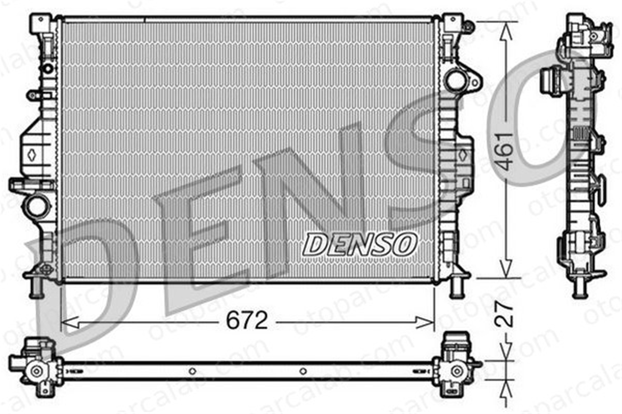 DENSO DRM10069 Su Radyatörü VOLVO V70 III V60 I DRM10069 1377541