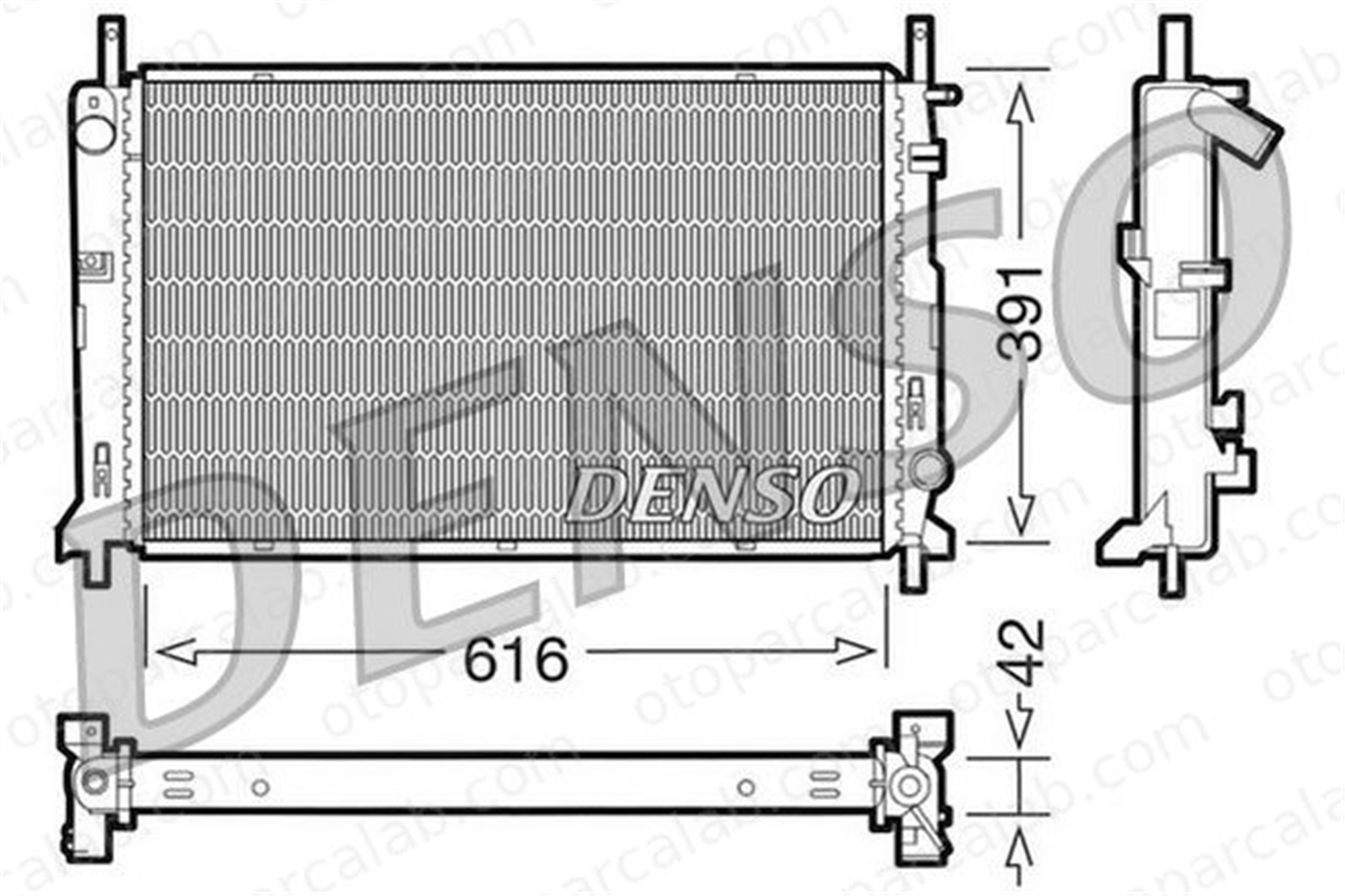 DENSO DRM10071 Su Radyatörü FORD MONDEO II MONDEO II Sedan DRM10071 6899901
