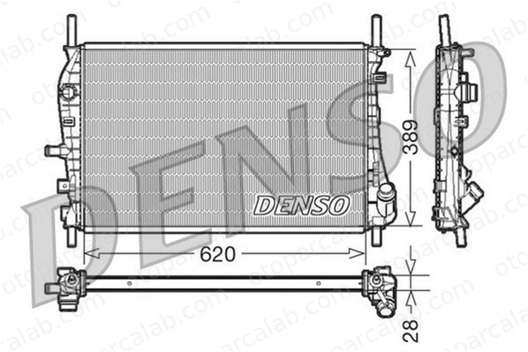 DENSO DRM10073 Su Radyatörü FORD MONDEO III Turnier MONDEO III DRM10073 1315633