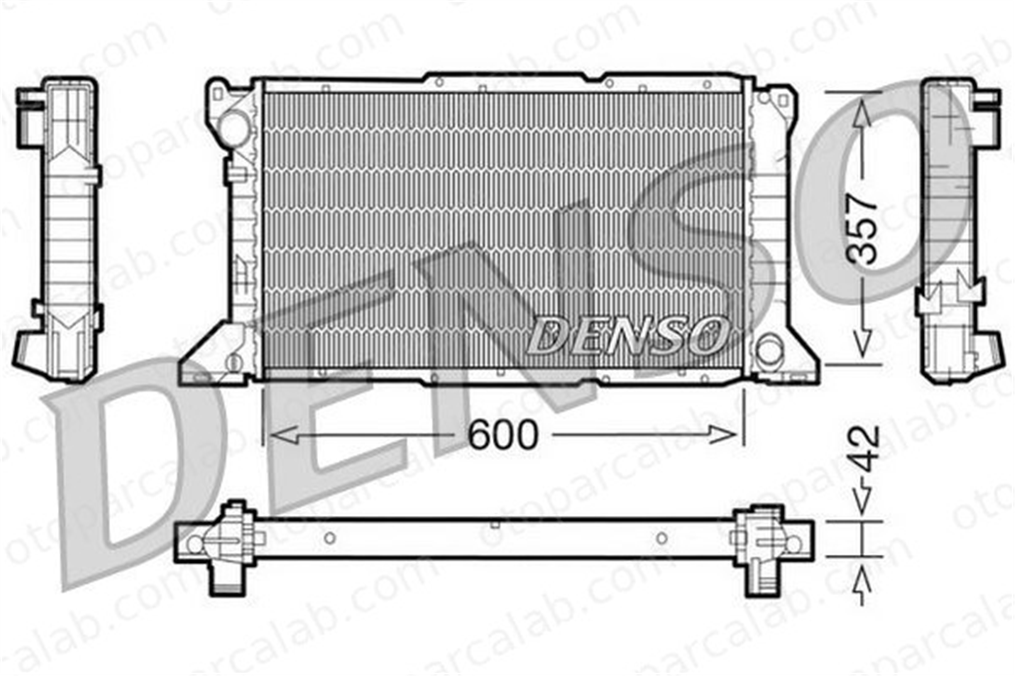 DENSO DRM10100 Su Radyatörü FORD TRANSIT Minibüs/Otobüs TRANSIT Panelvan/Van DRM10100 7242485