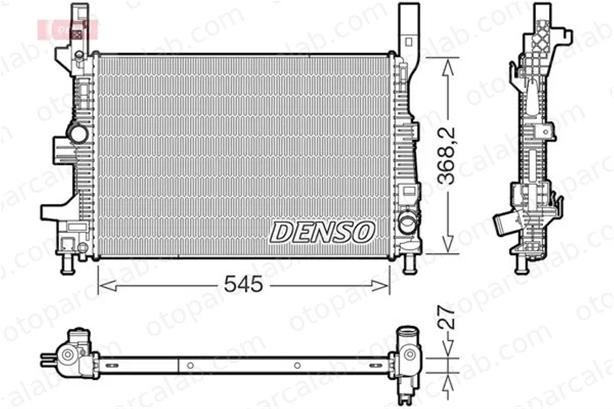 DENSO DRM10122 Su Radyatörü FORD C-MAX II GRAND C-MAX DRM10122 1889730