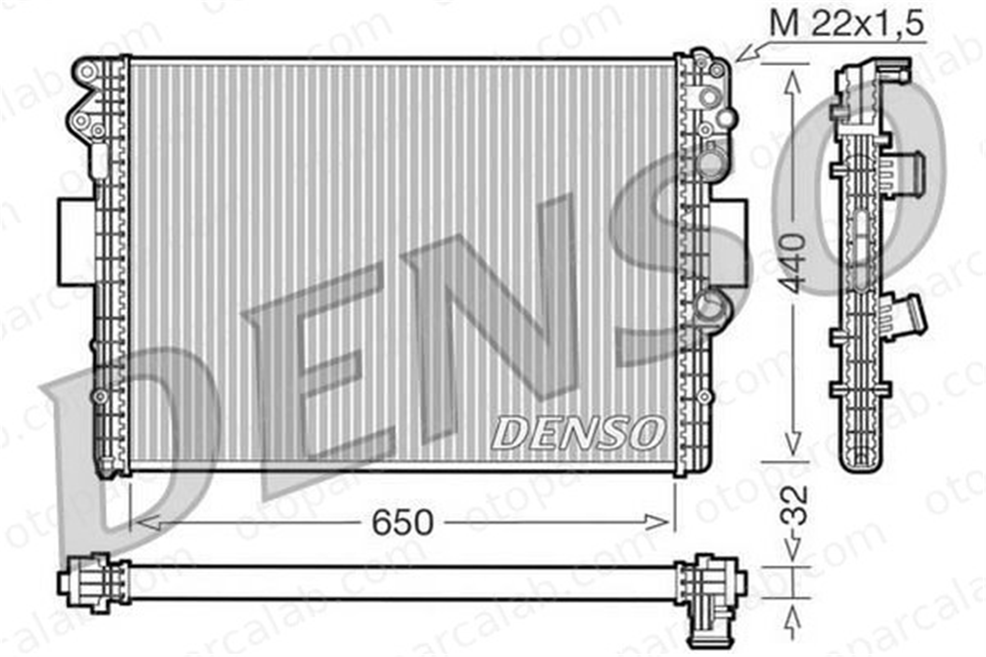 DENSO DRM12001 Su Radyatörü IVECO DAILY III Platform şasi DAILY III Panelvan/Van DRM12001 500396429