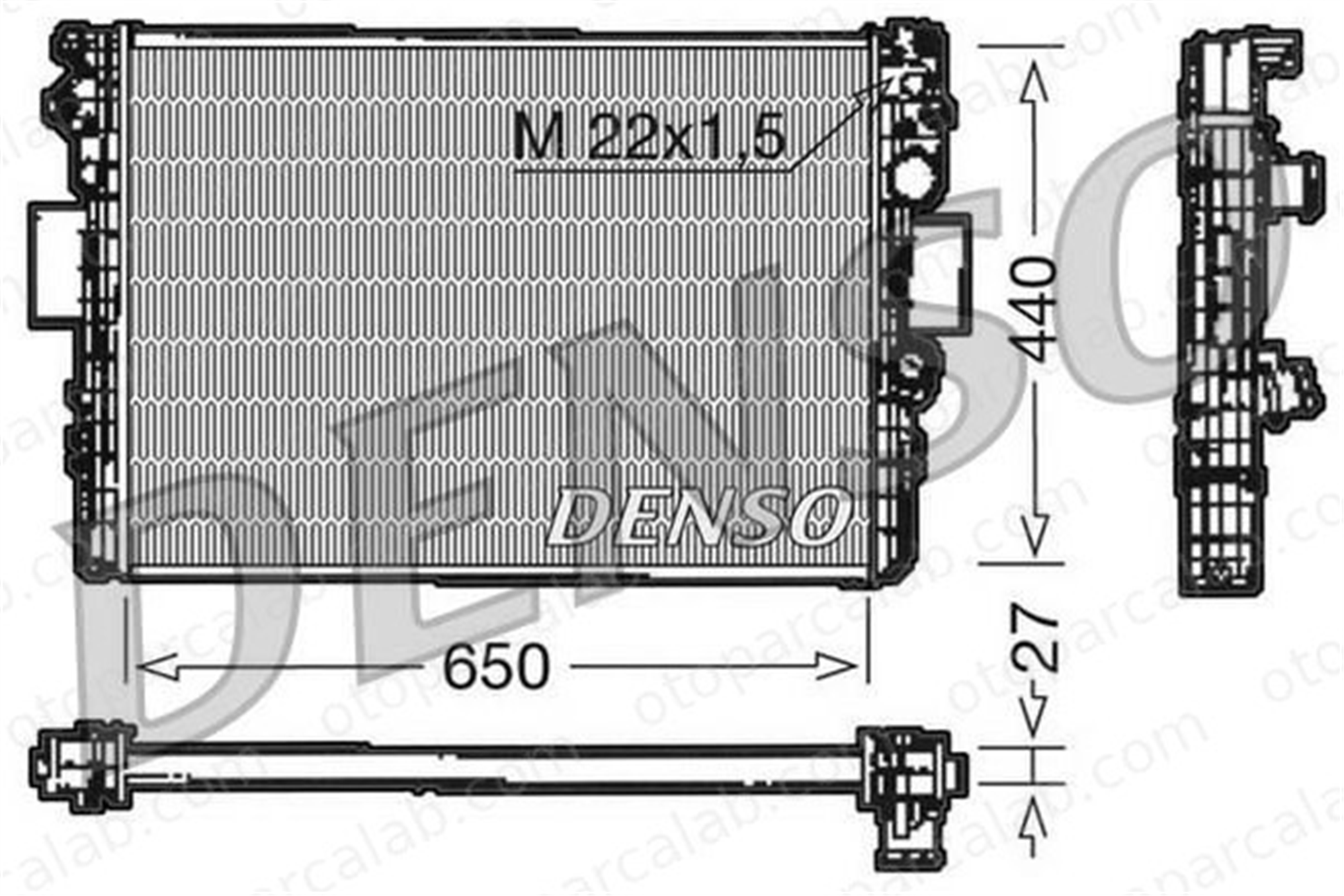 DENSO DRM12003 Su Radyatörü IVECO DAILY III Platform şasi DAILY III Panelvan/Van DRM12003 500303392