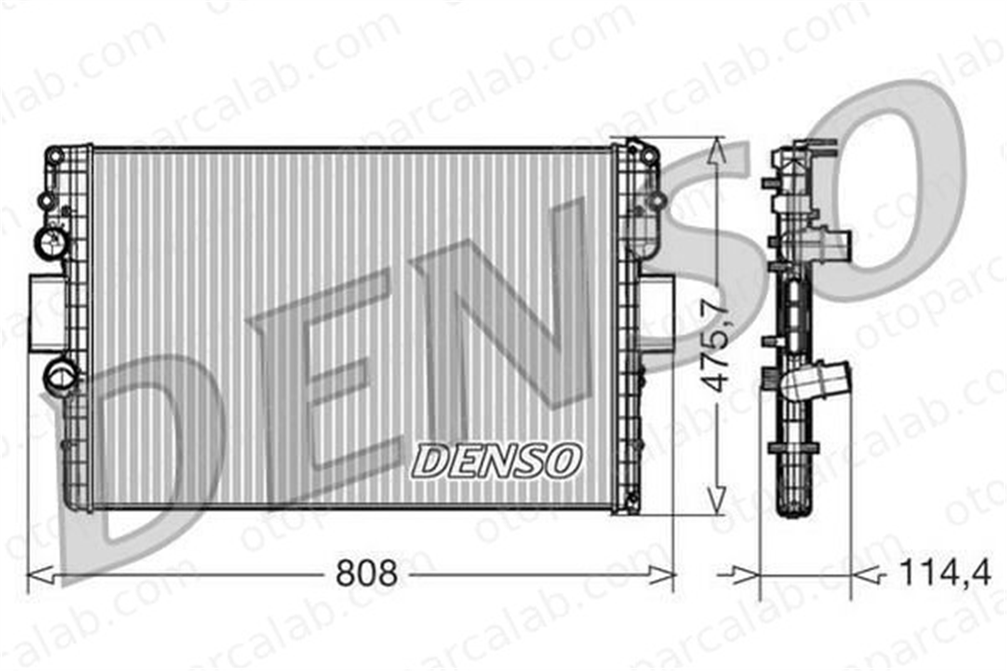DENSO DRM12010 Su Radyatörü IVECO DAILY IV Platform şasi DAILY IV Panelvan/Van DRM12010 504152995