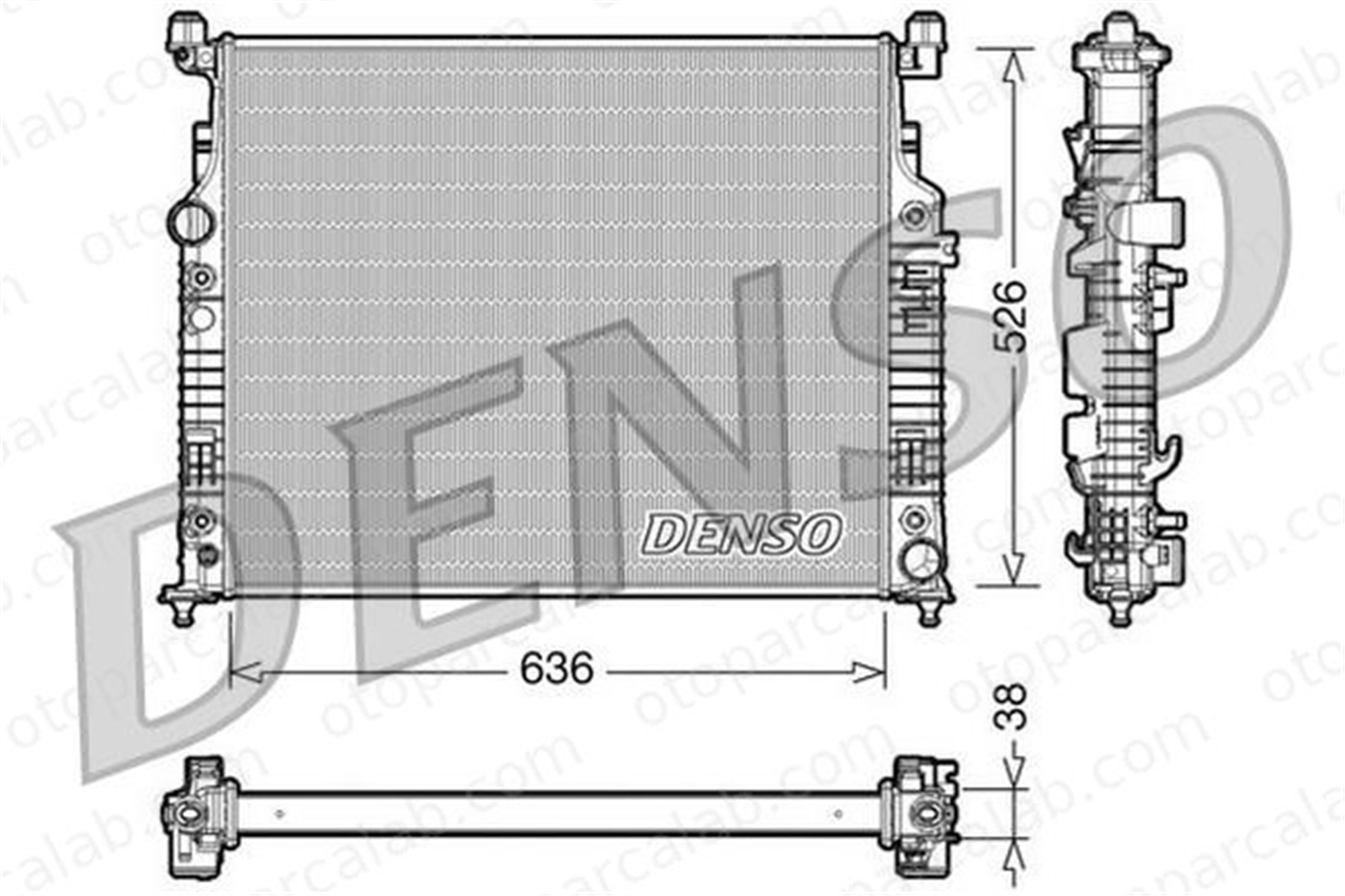 DENSO DRM17006 Su Radyatörü MERCEDES-BENZ R-SERISI M-SERISI DRM17006 2515000103